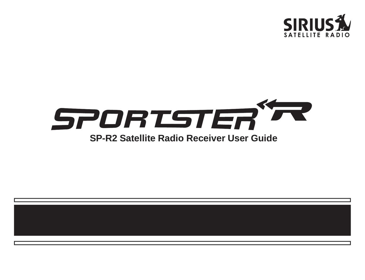 Sirius Satellite Radio SP-R2 Satellite Radio User Manual