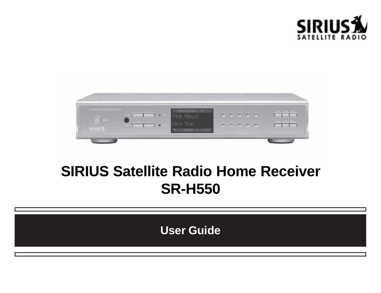 Sirius Satellite Radio SR-H550 Satellite Radio User Manual