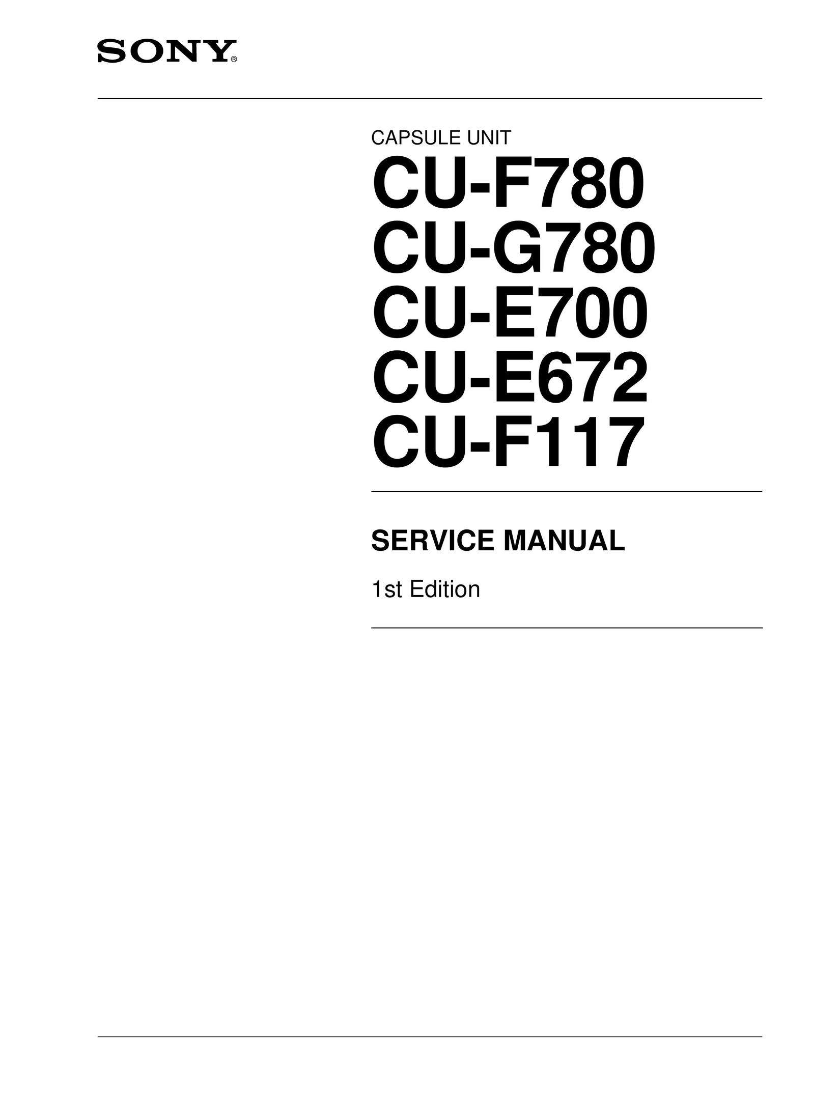 Sony CU-F780 Satellite Radio User Manual