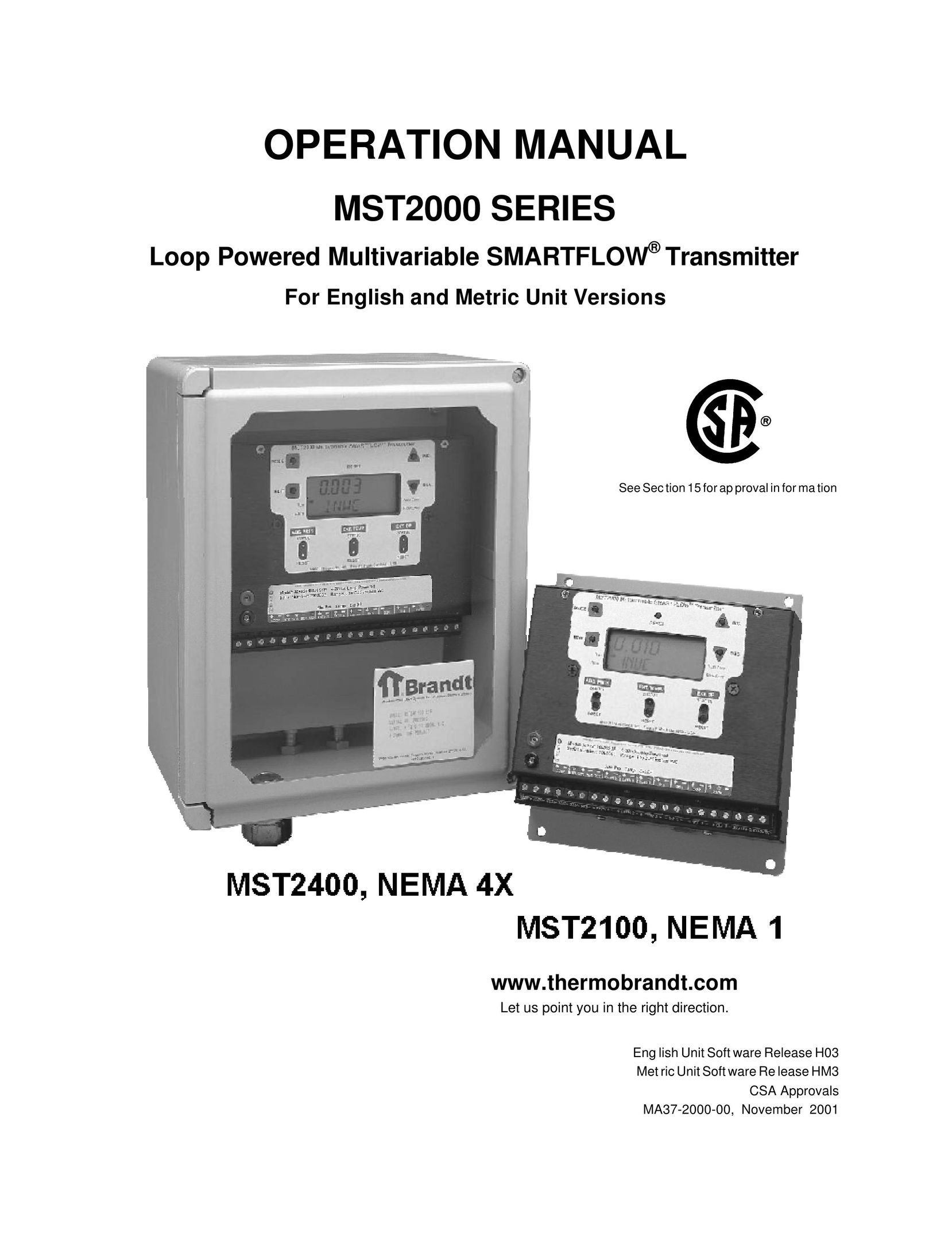Tamron MST2000 Satellite Radio User Manual
