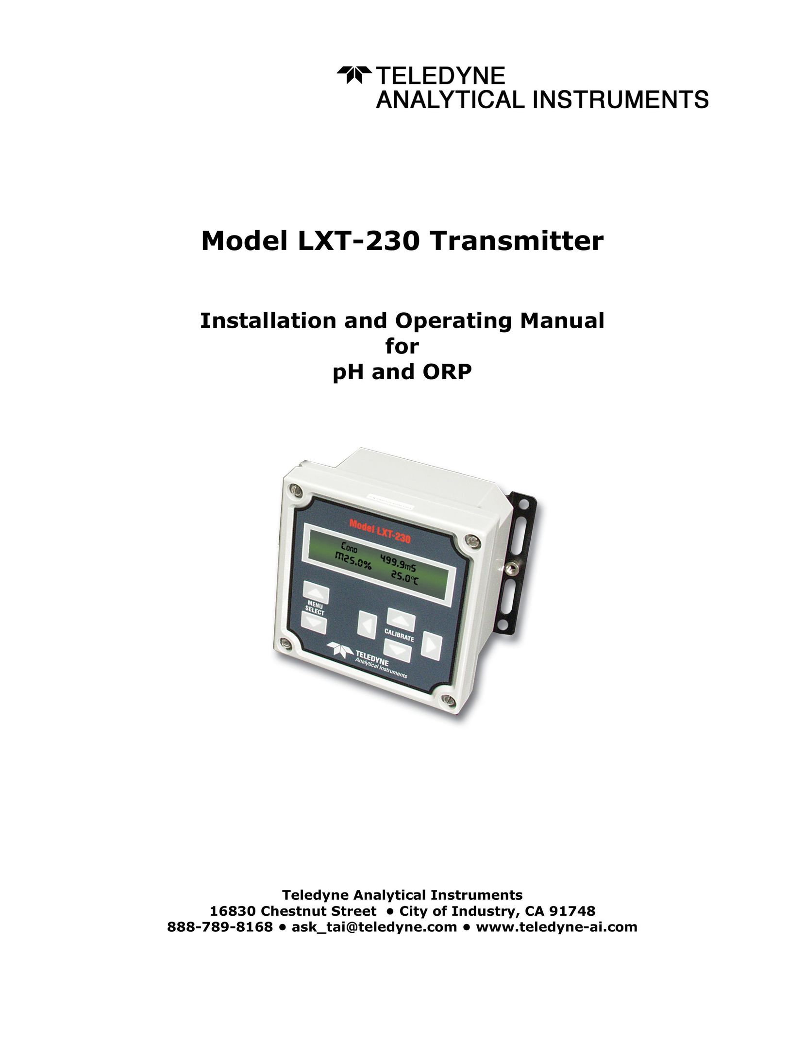 Teledyne LXT-230 Satellite Radio User Manual
