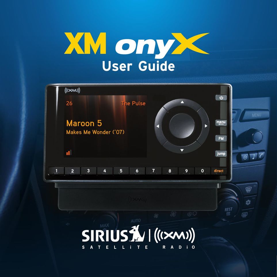 XM Satellite Radio XDNX1UG Satellite Radio User Manual