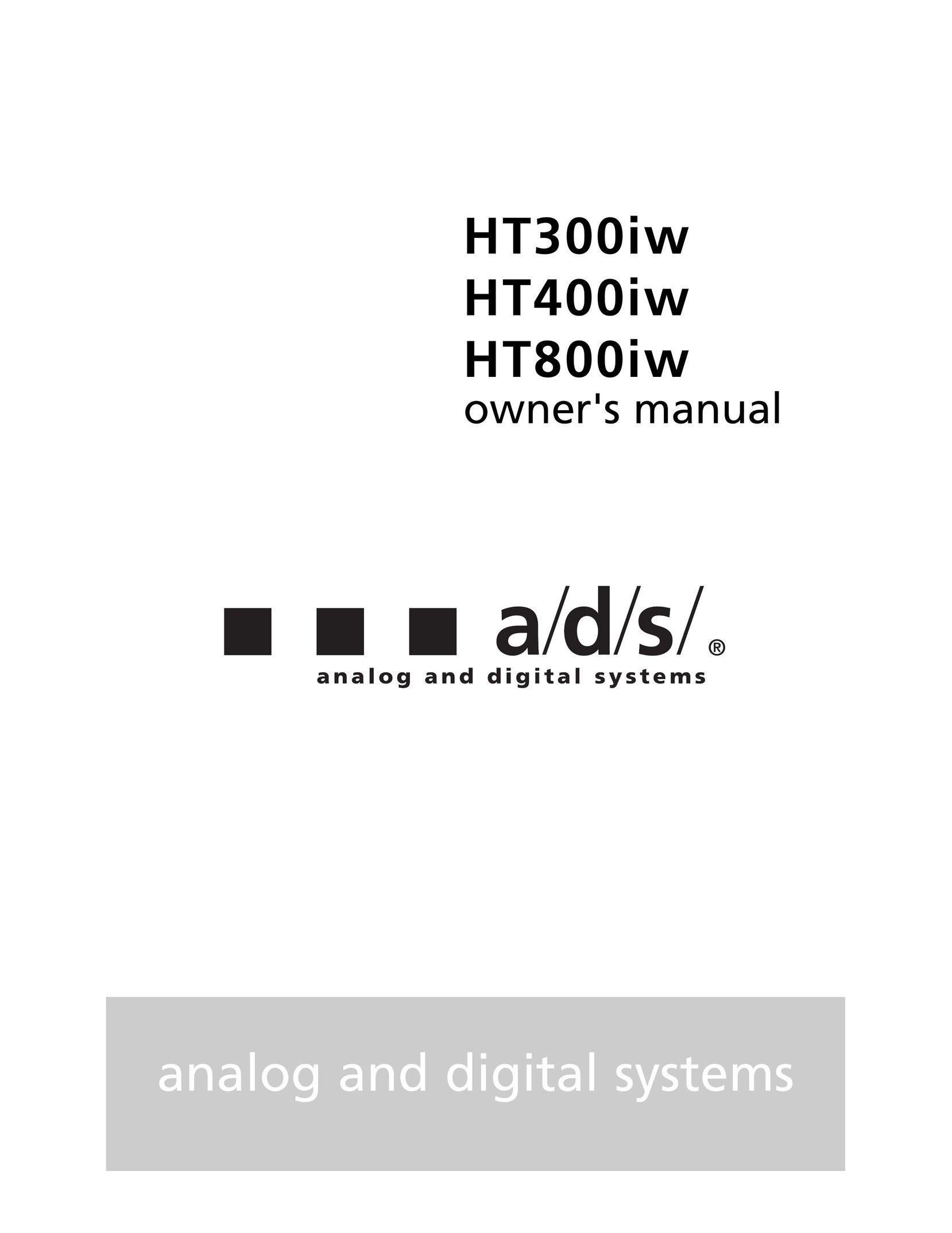 a/d/s/ HT300iw Speaker User Manual