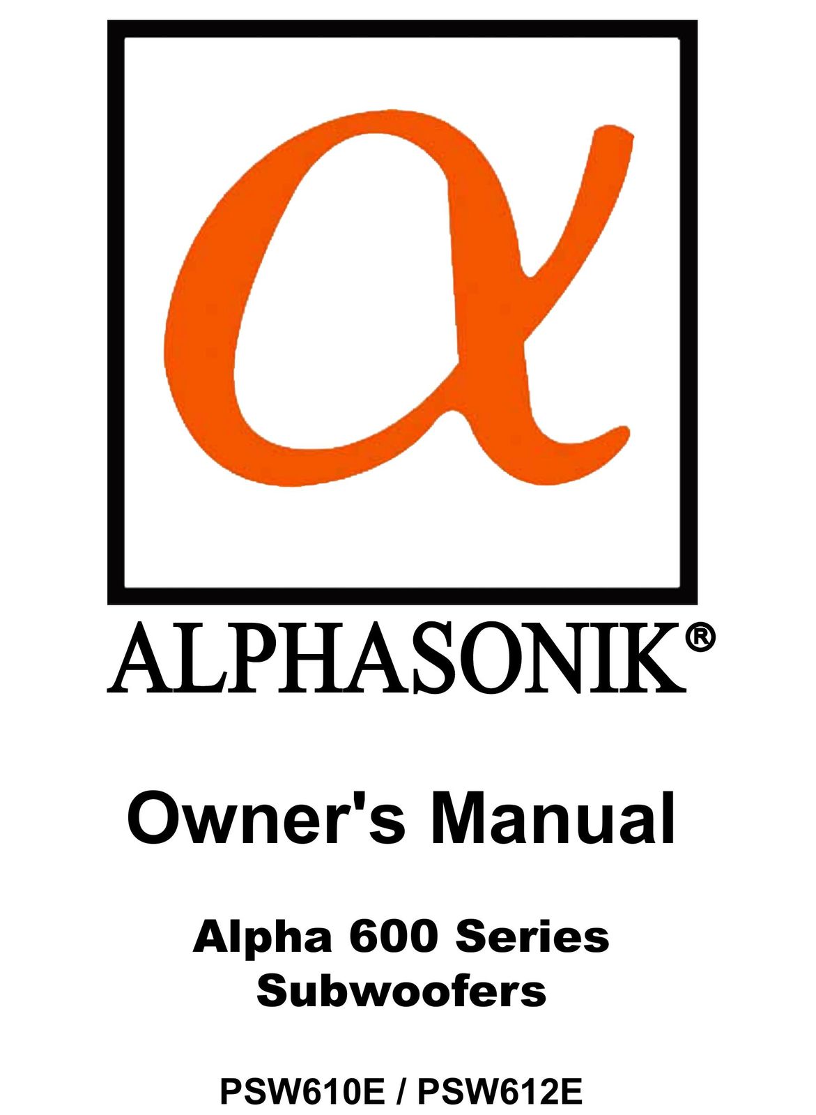 Alphasonik PSW610E Speaker User Manual