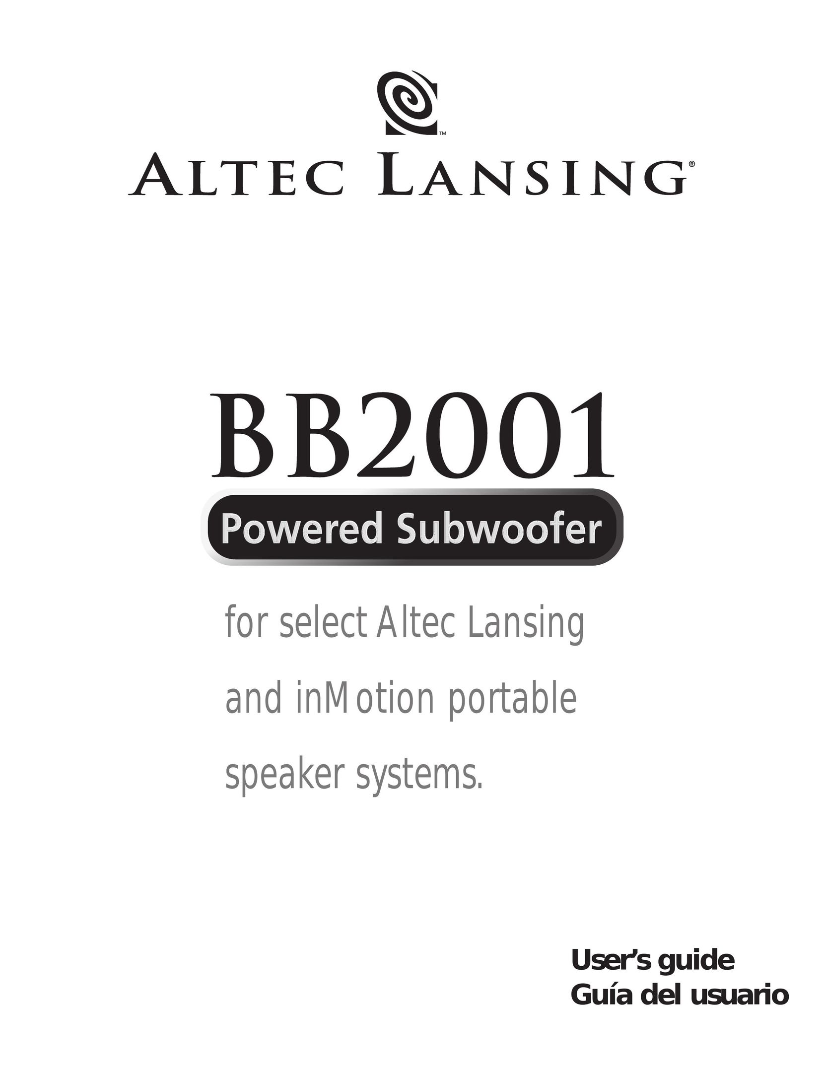 Altec Lansing BB2001 Speaker User Manual