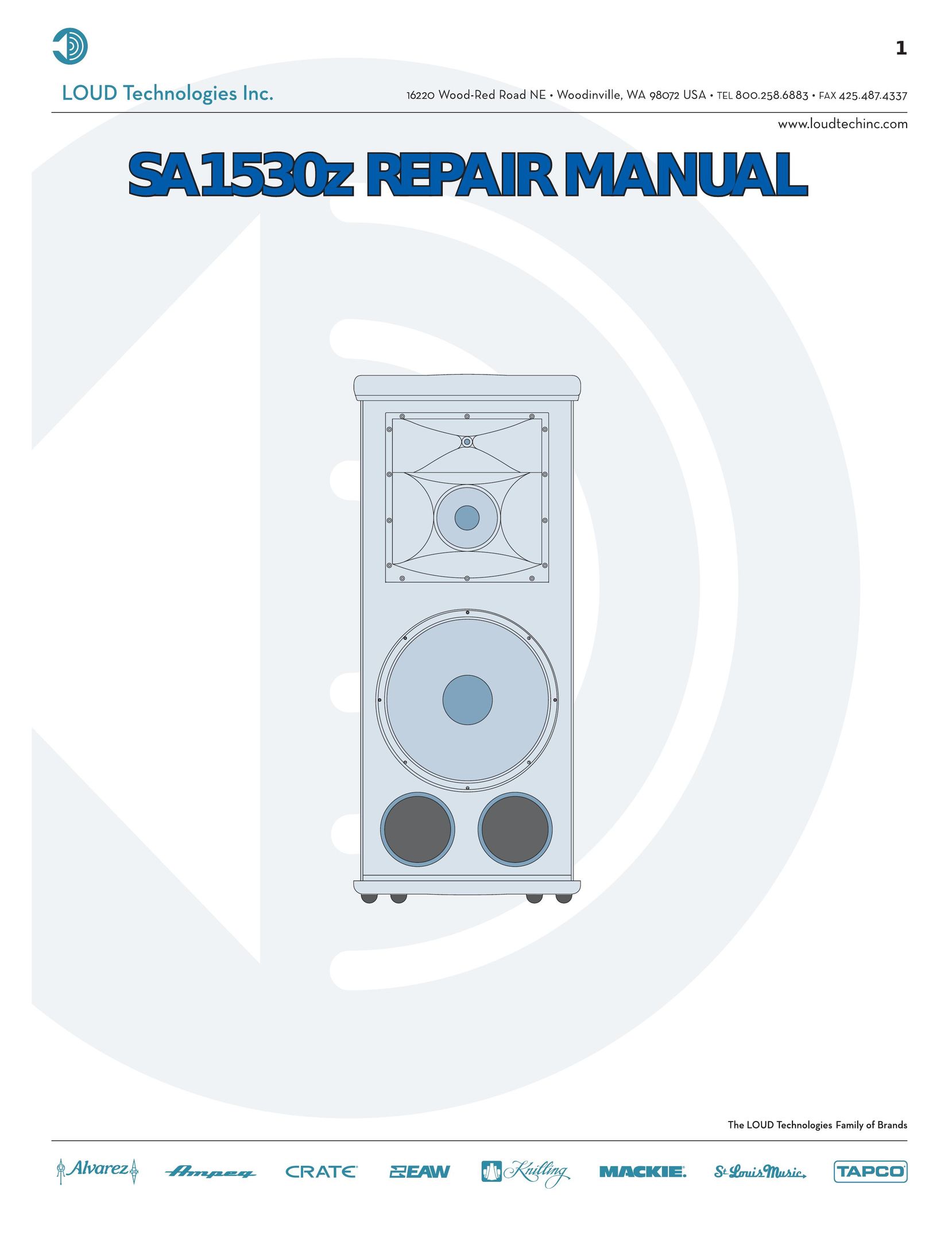 Alvarez SA 1530z Speaker User Manual