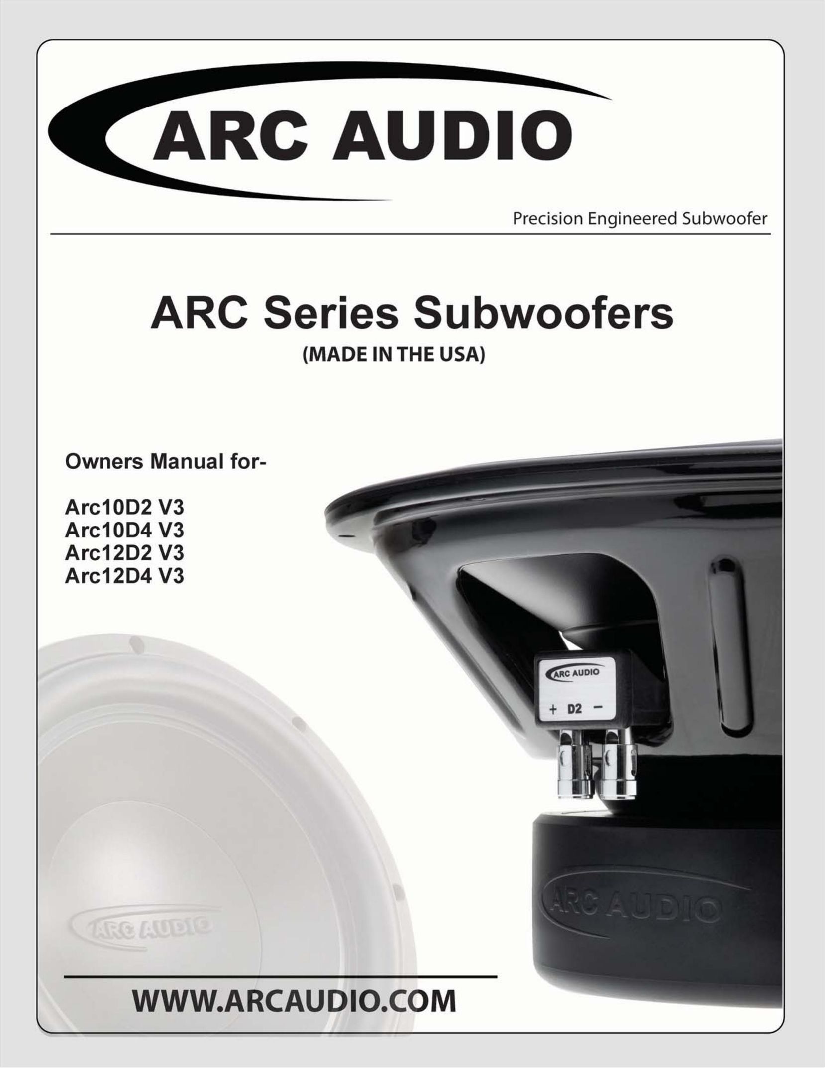 ARC Audio ARC10D2 V3 Speaker User Manual