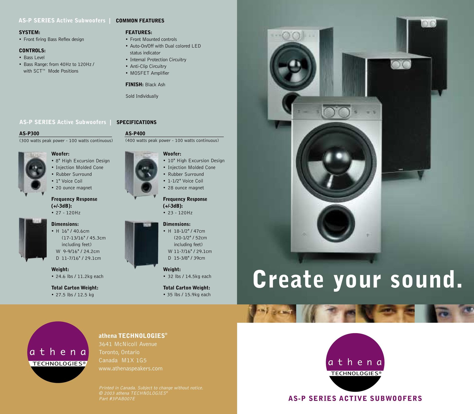 Athena Technologies AS-P300 Speaker User Manual
