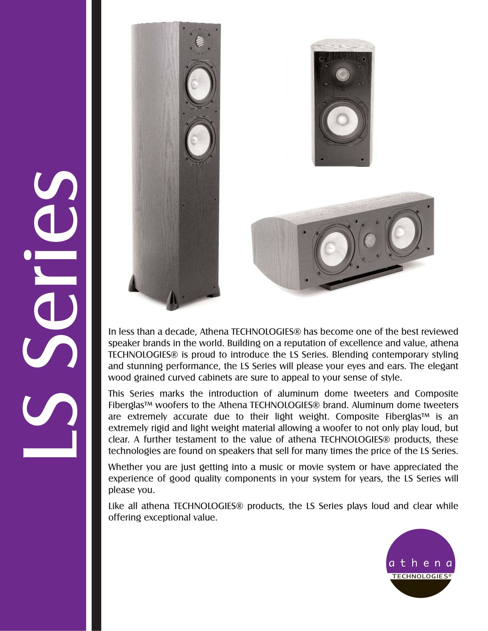Athena Technologies LS-100B Speaker User Manual