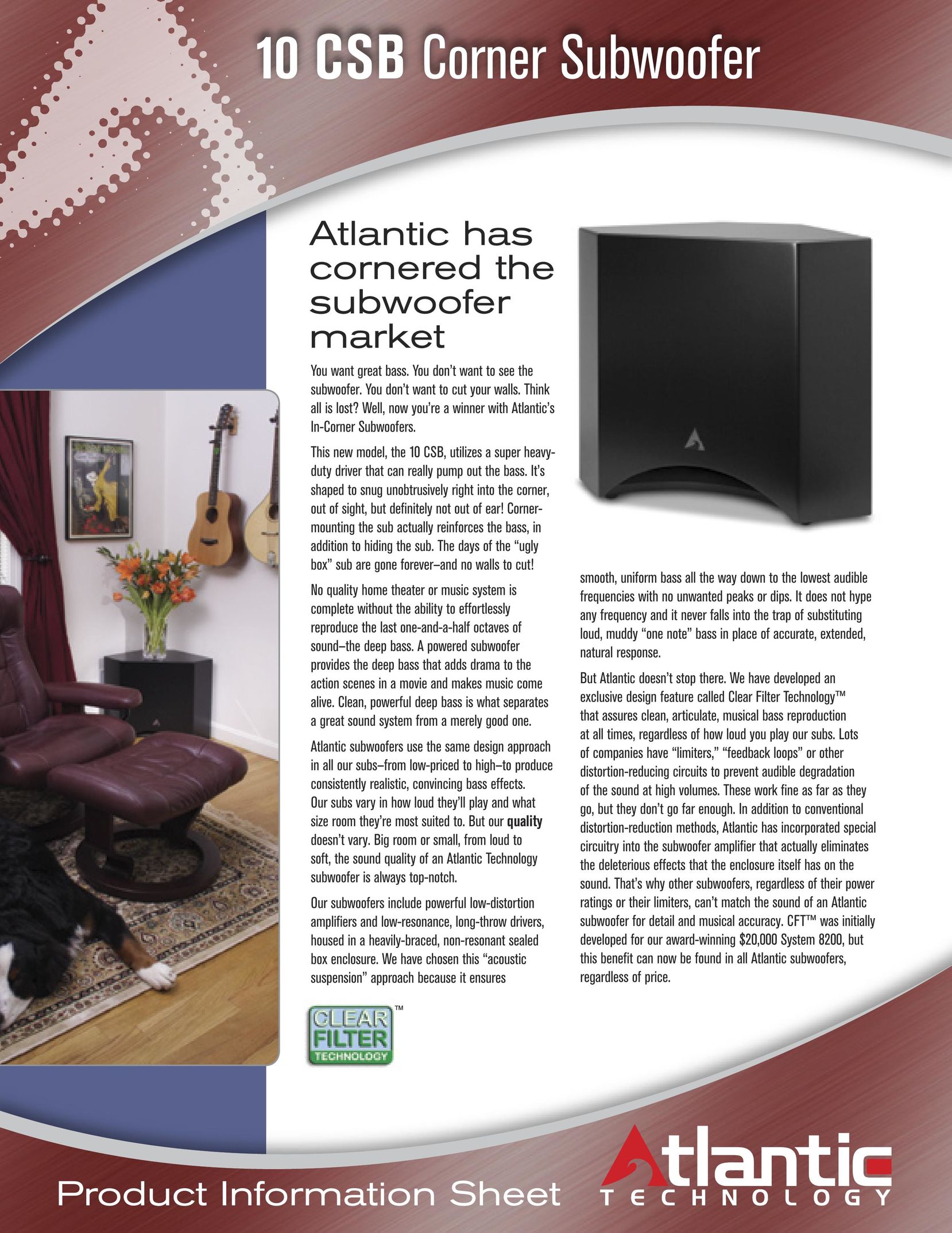 Atlantic Technology 10 CSB Speaker User Manual