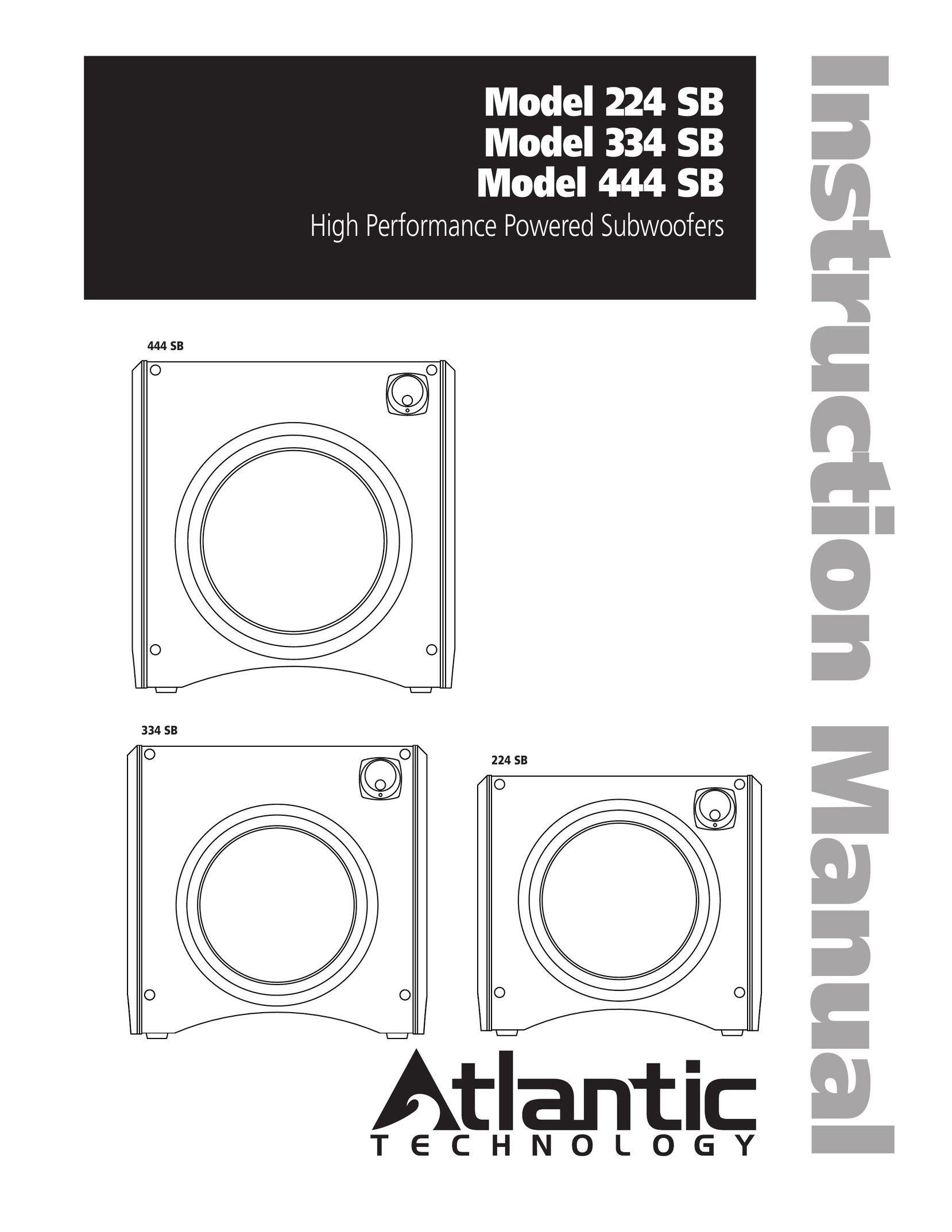 Atlantic Technology 444 SB Speaker User Manual