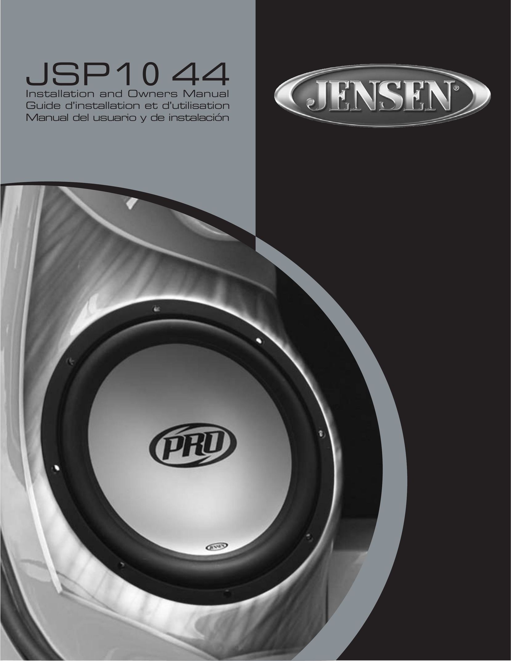 Audiovox JSP1044 Speaker User Manual