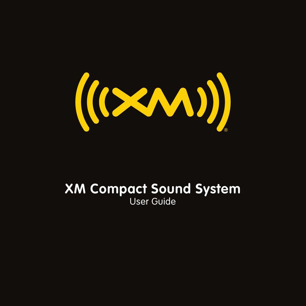 Audiovox XMAS100 Speaker User Manual