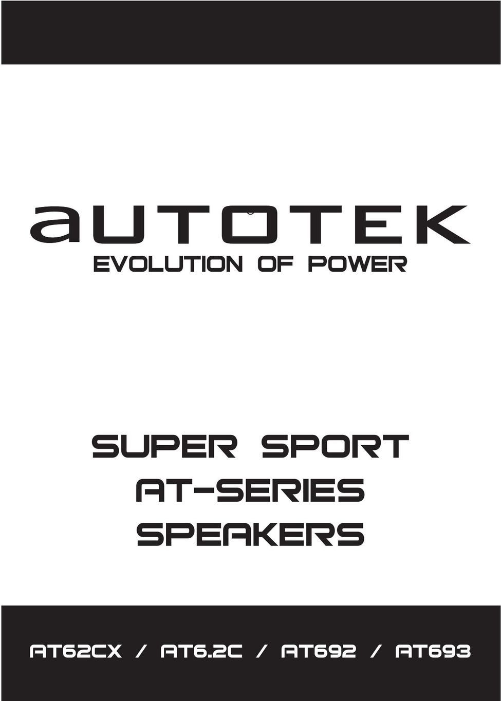 AutoTek AT6.2C Speaker User Manual