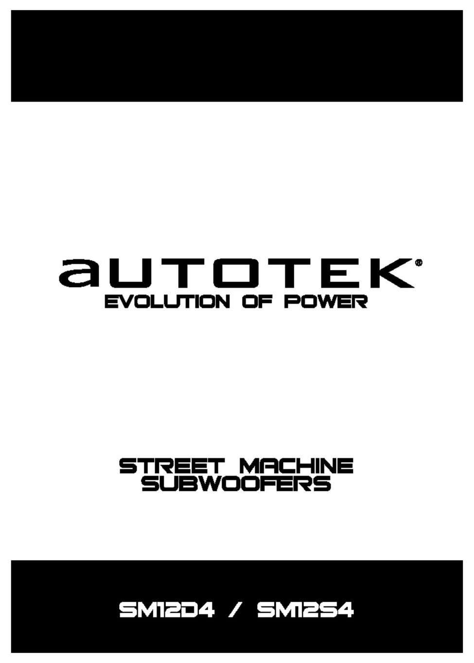 AutoTek SM12S4 Speaker User Manual