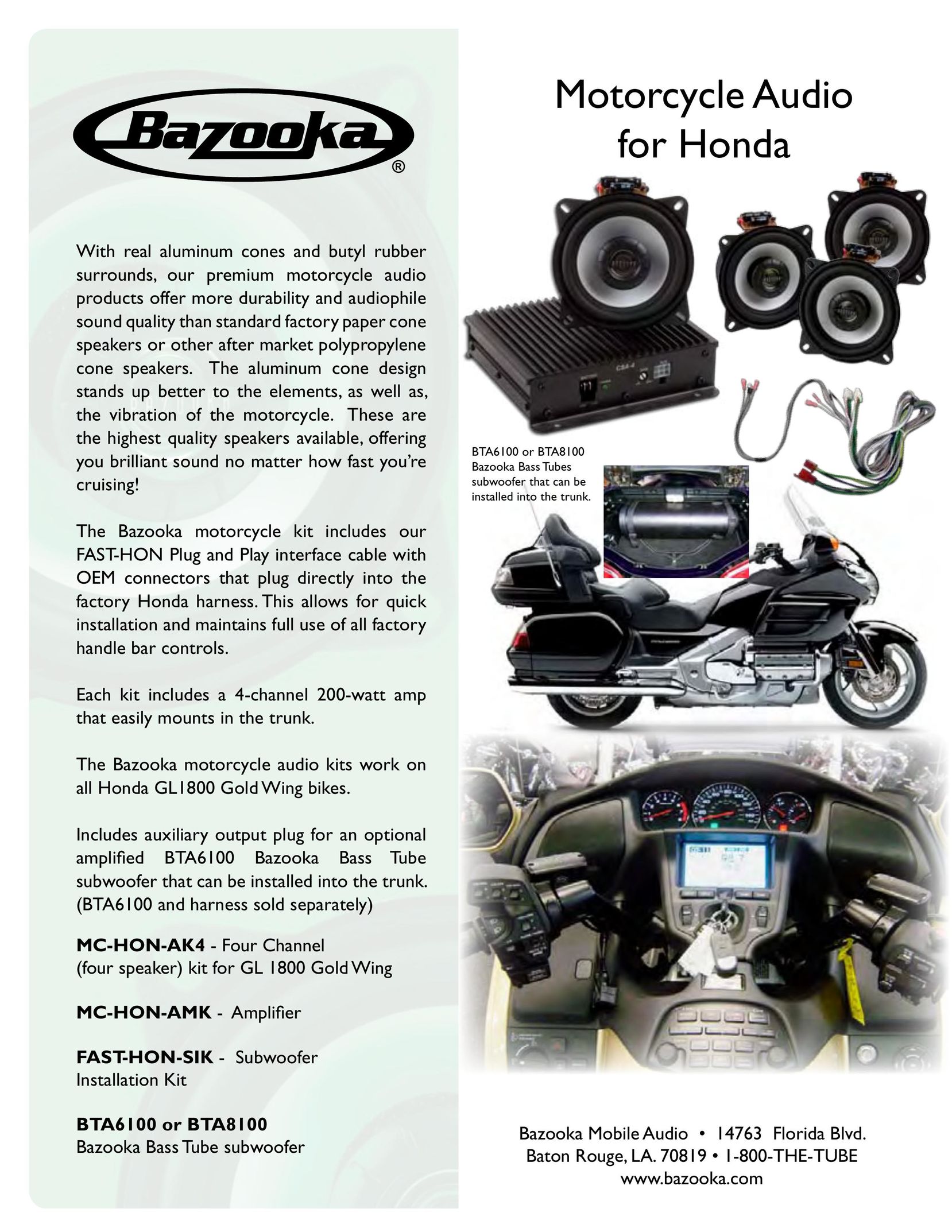 Bazooka BTA6100 Speaker User Manual