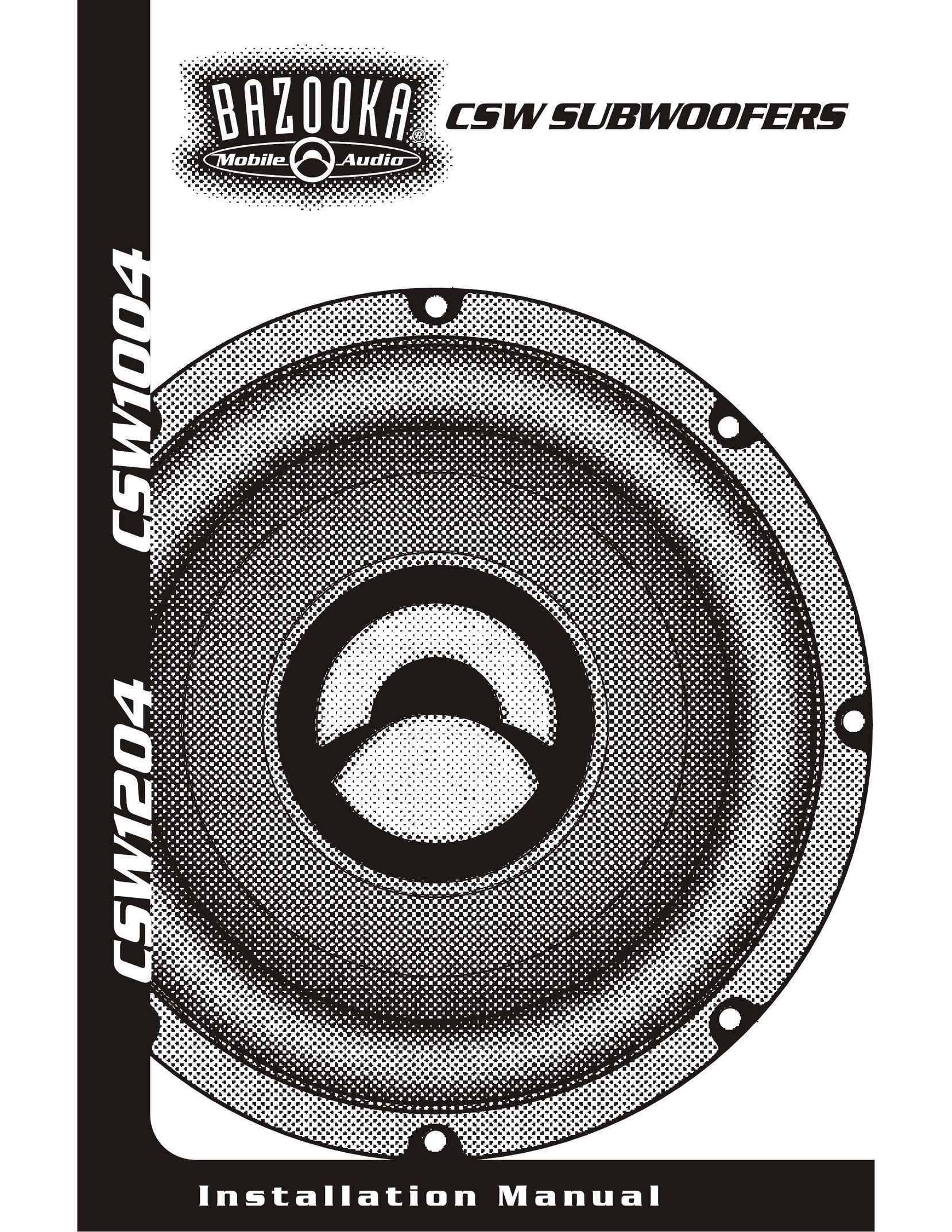 Bazooka CSW1204 Speaker User Manual