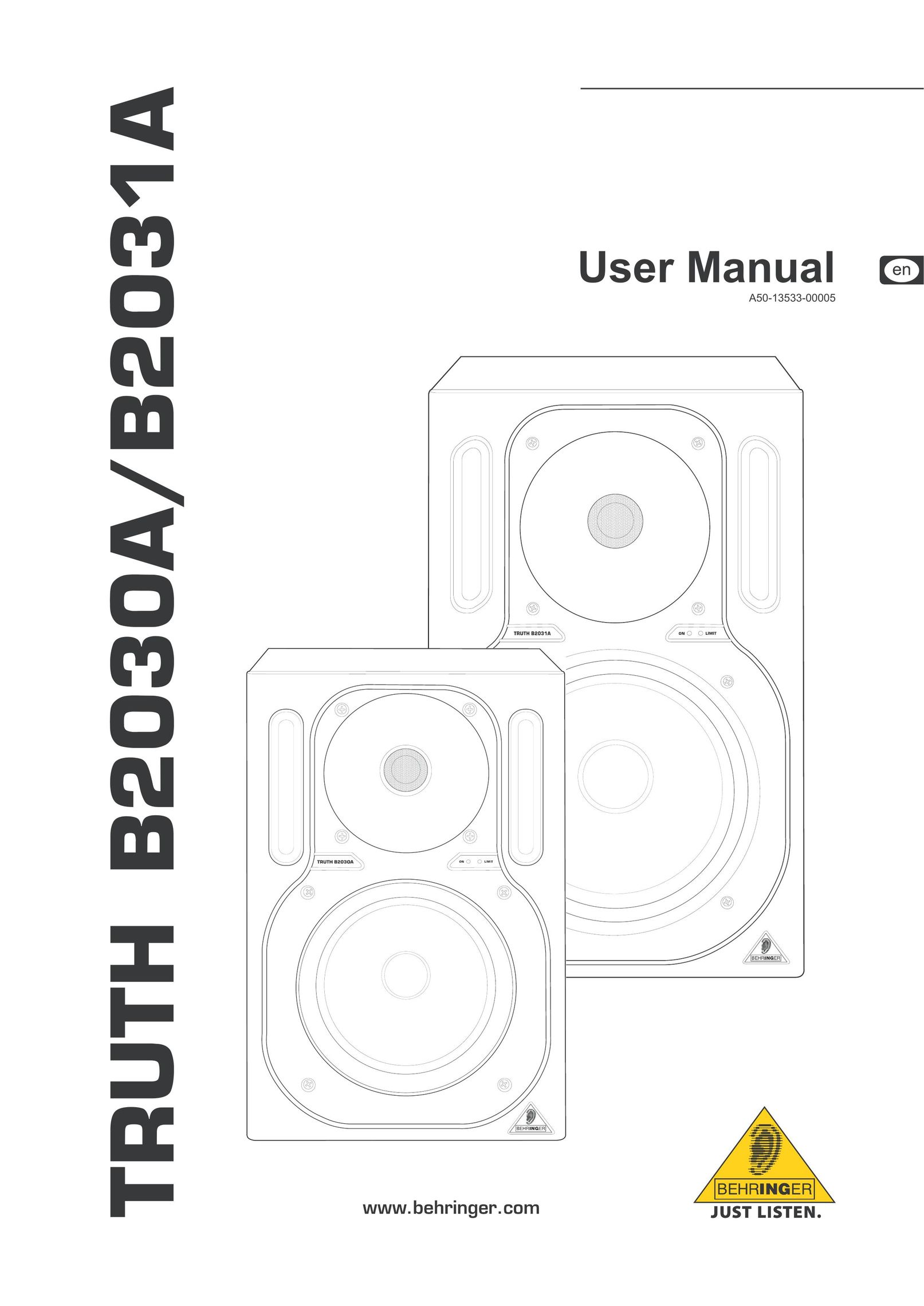 Behringer B2031A Speaker User Manual