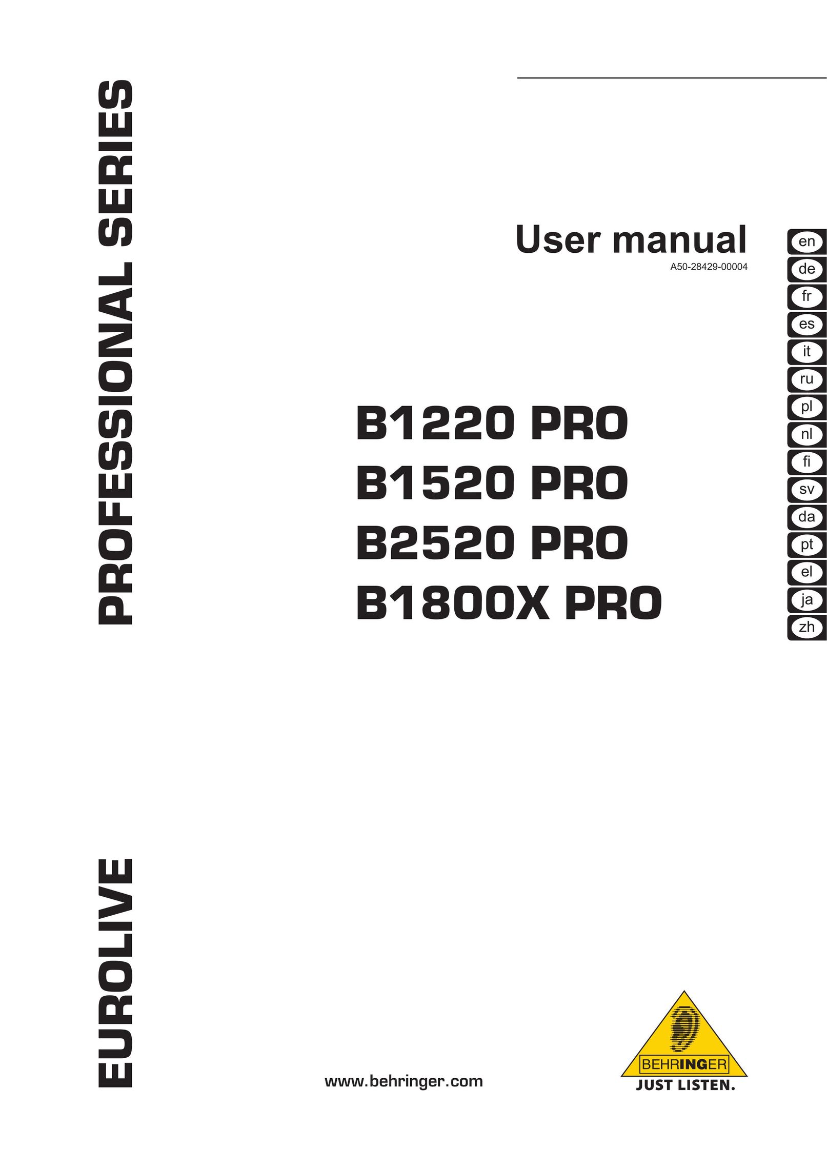 Behringer B2520 PRO Speaker User Manual