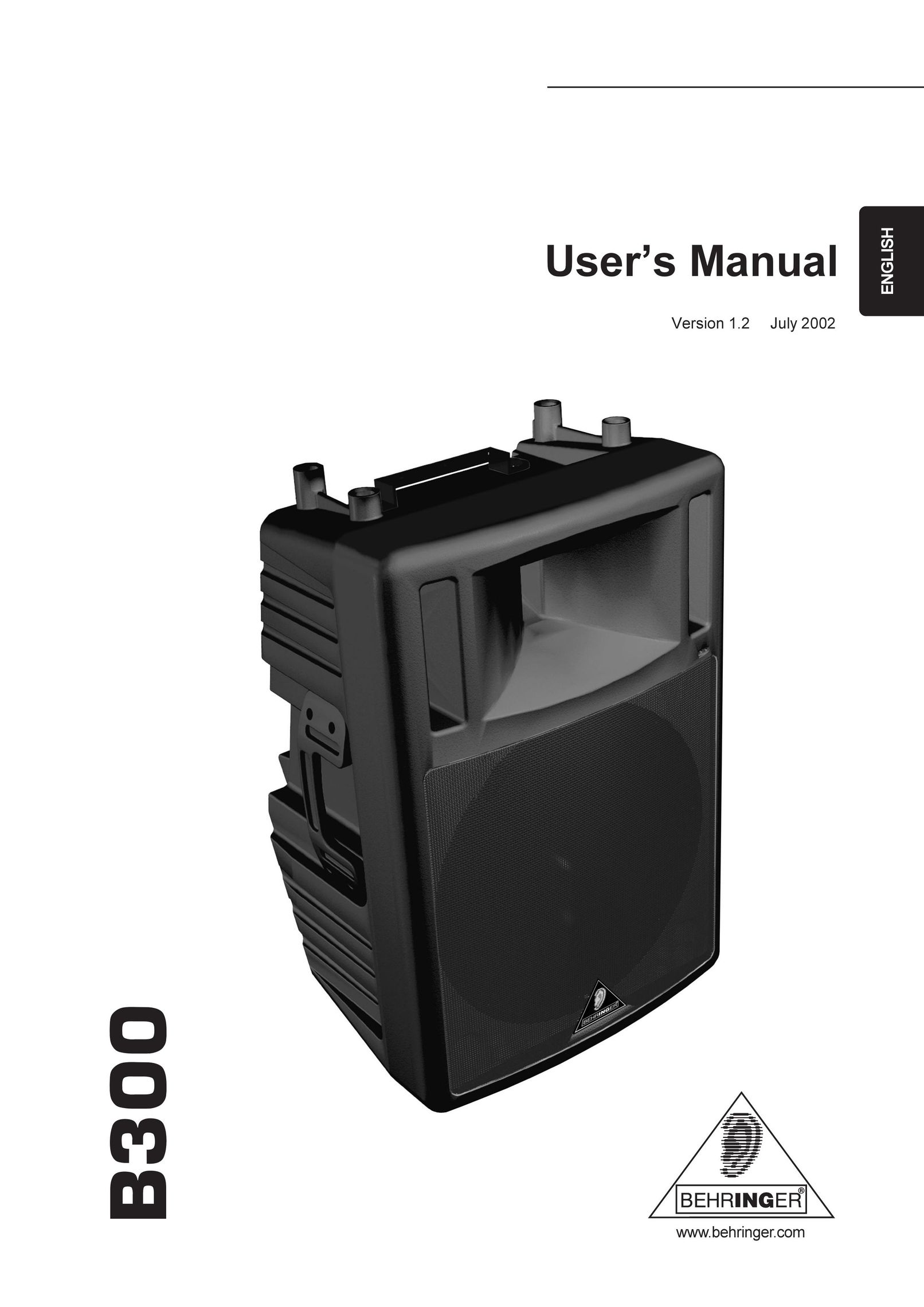 Behringer B300 Speaker User Manual