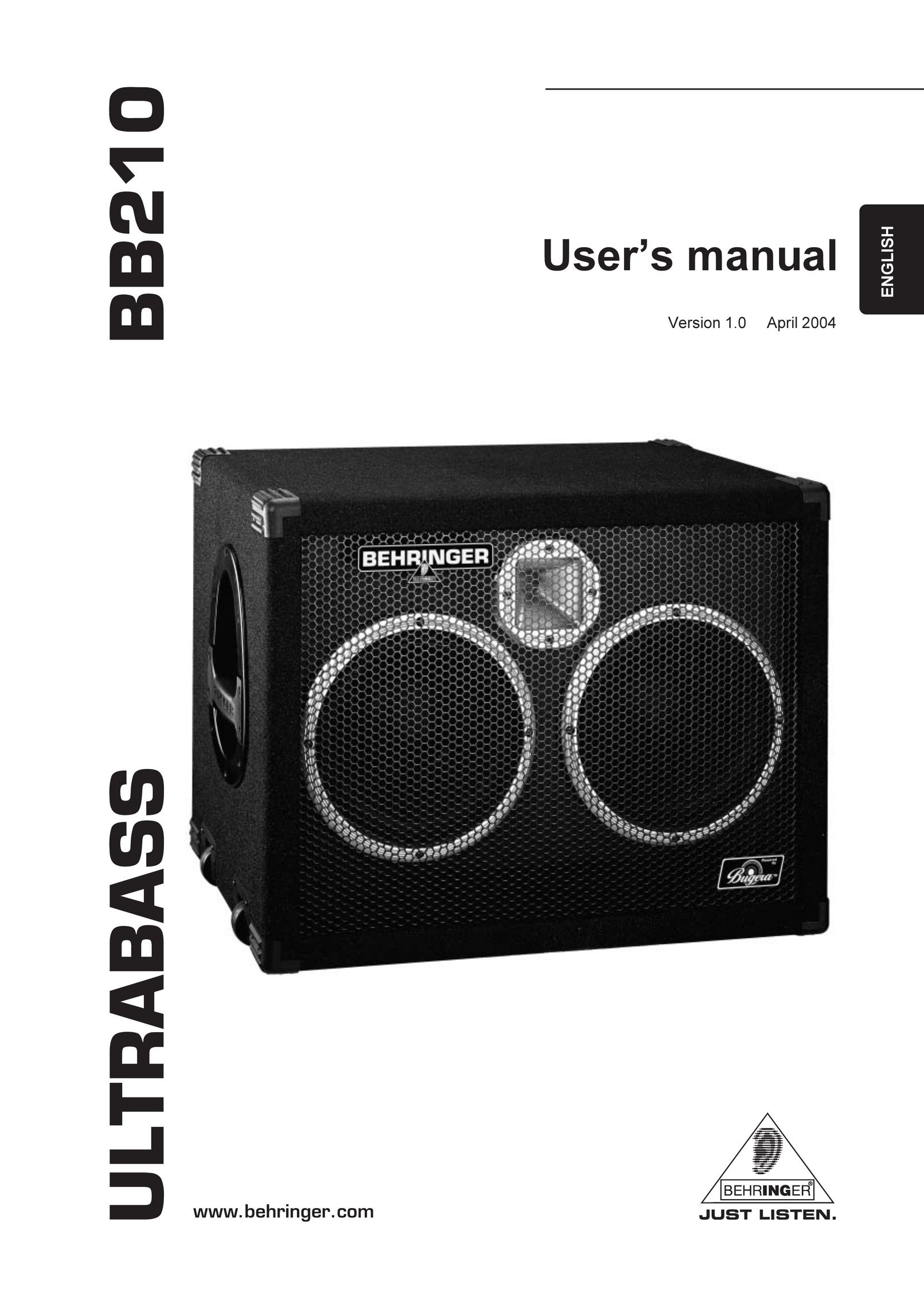 Behringer BB210 Speaker User Manual