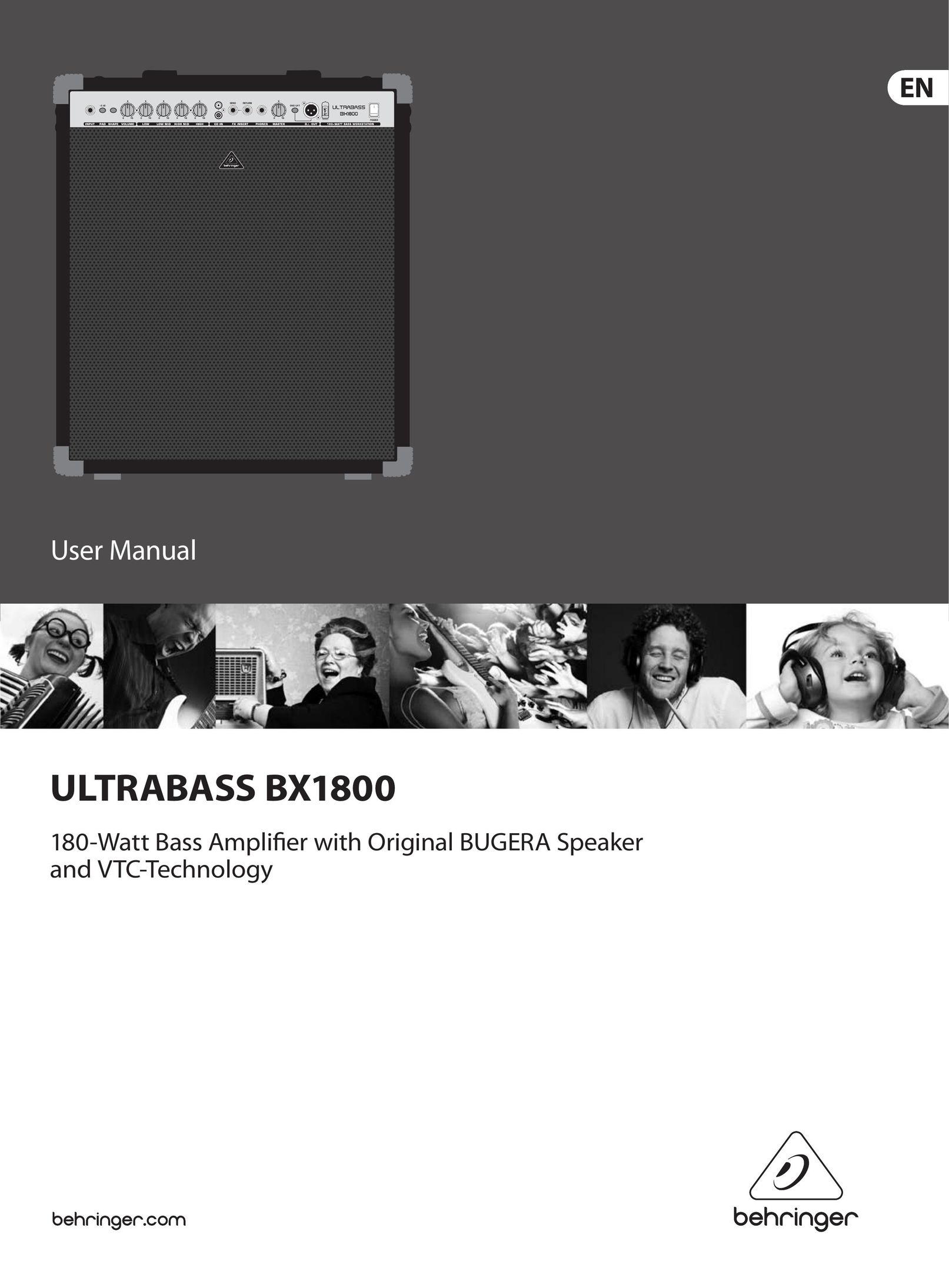 Behringer BX1800 Speaker User Manual