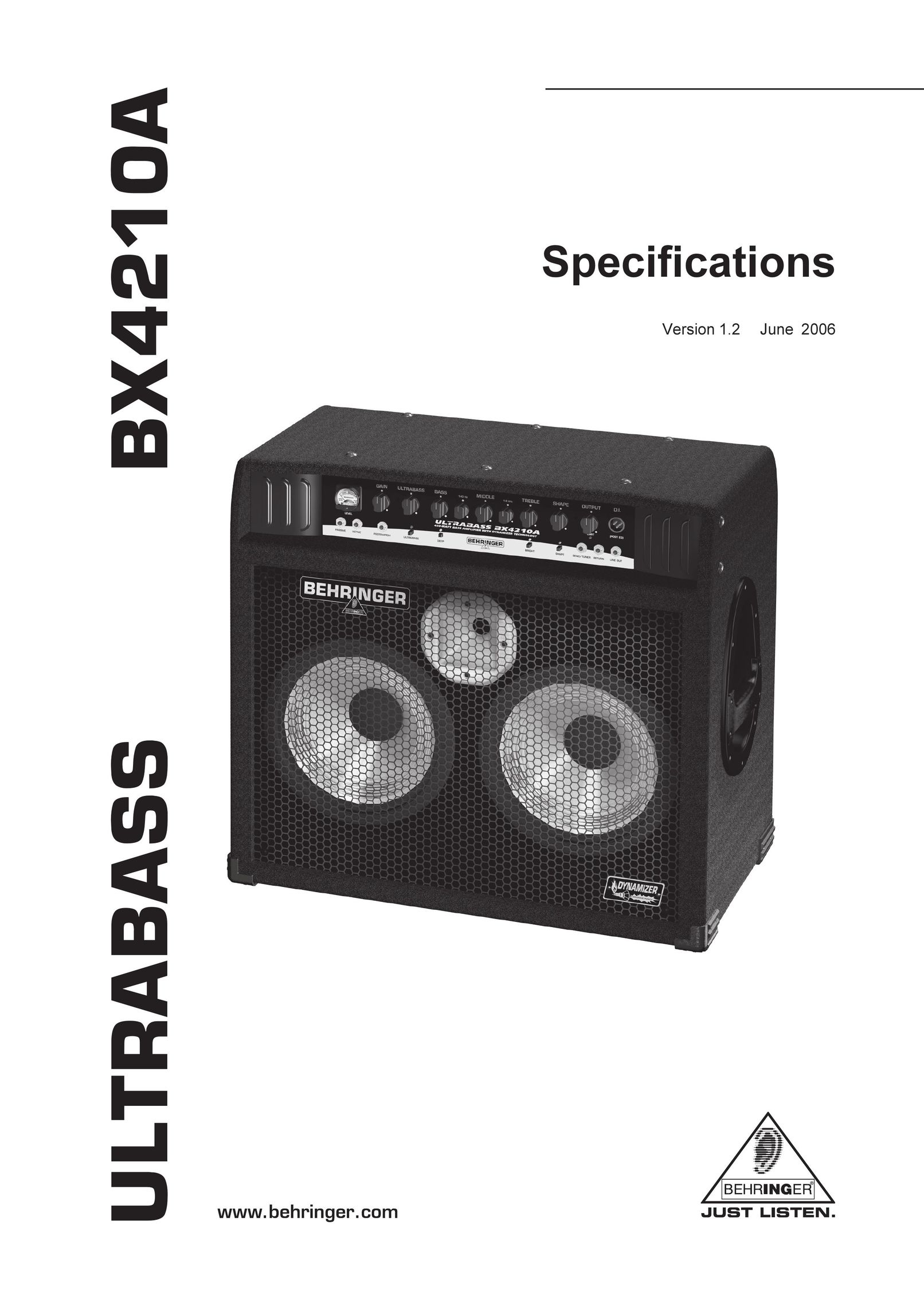 Behringer BX4210A Speaker User Manual
