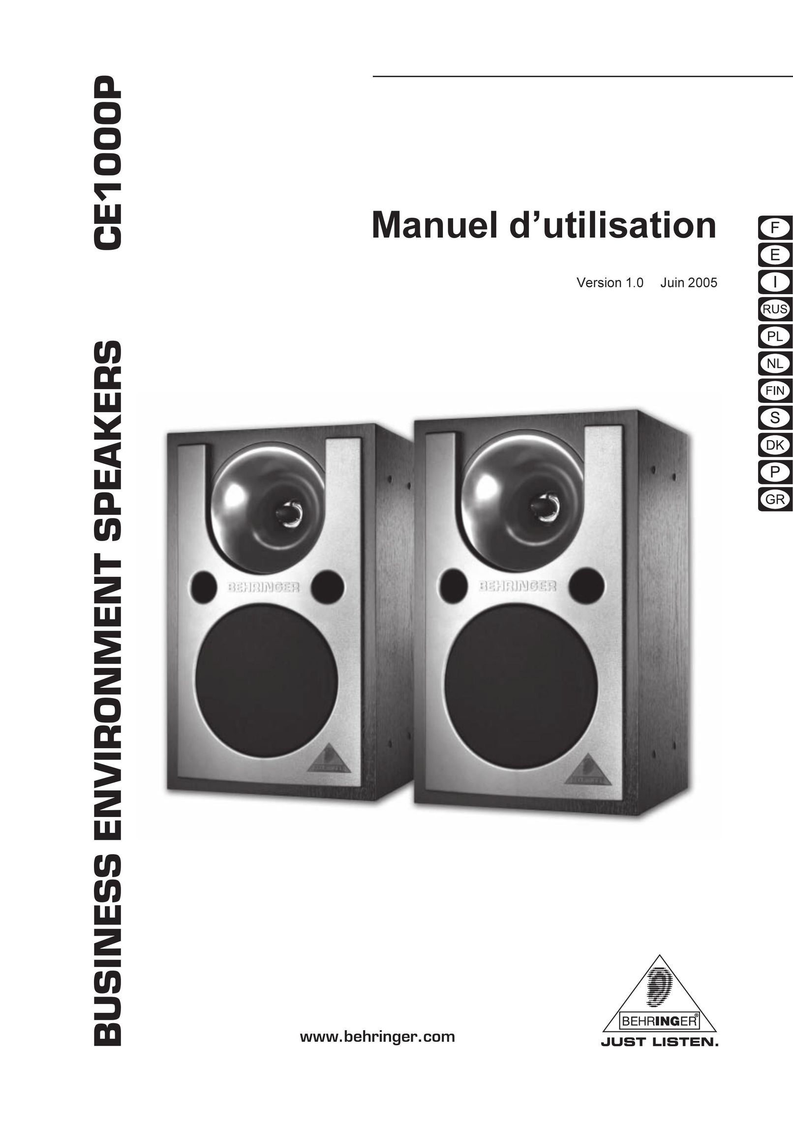 Behringer CE1000P Speaker User Manual