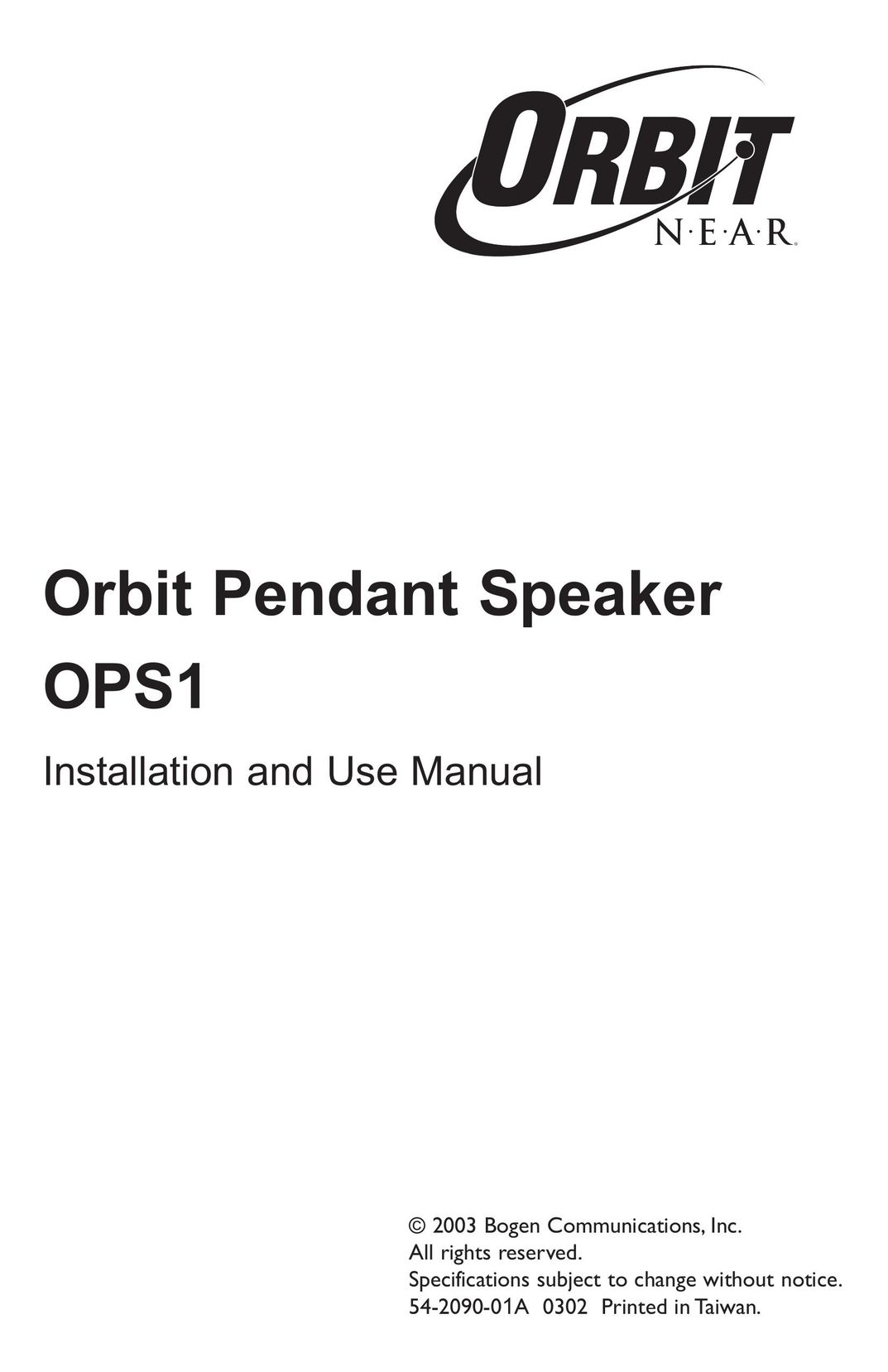 Bogen OPS1 Speaker User Manual