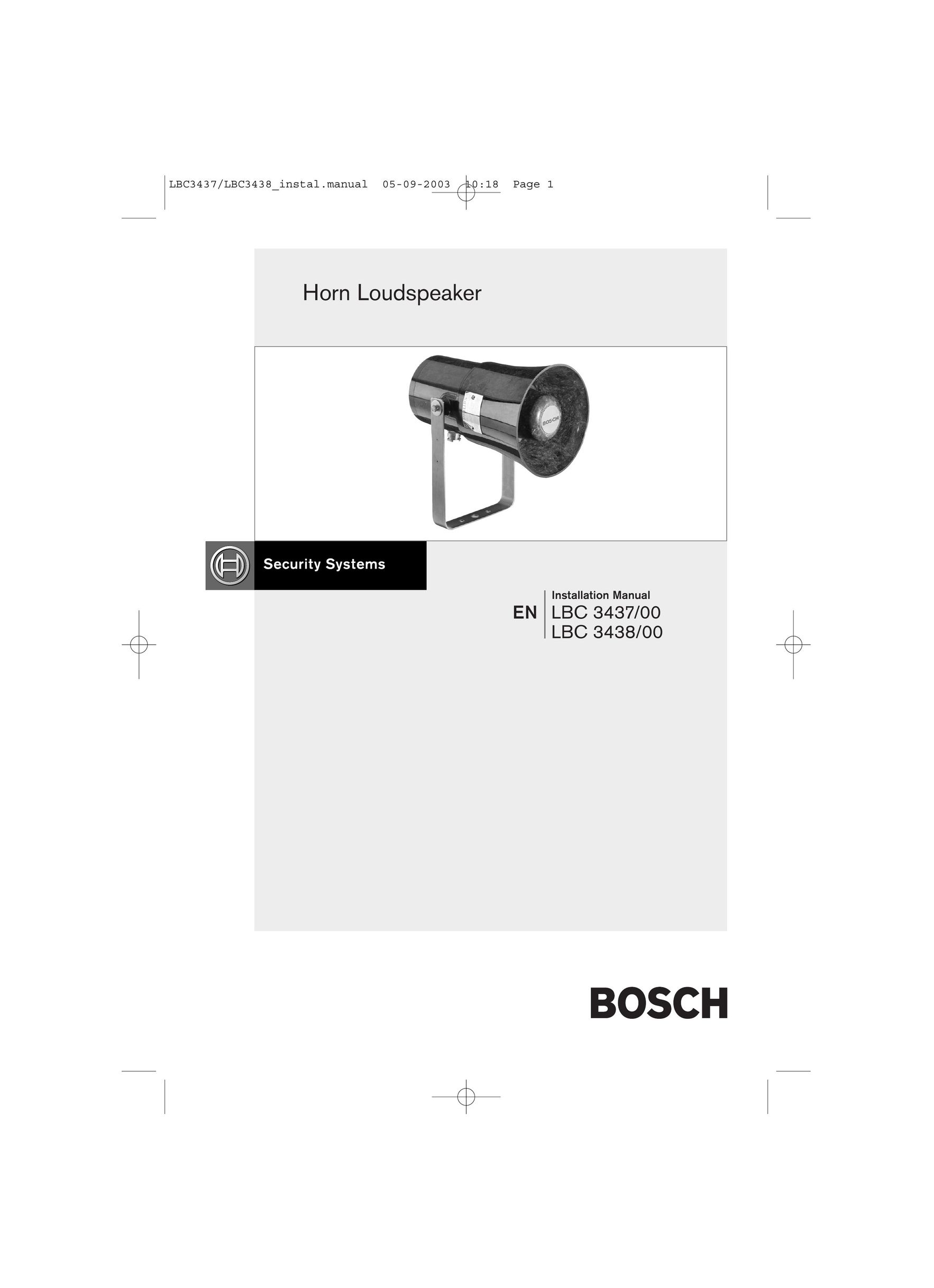 Bosch Appliances LBC 3437/00 Speaker User Manual