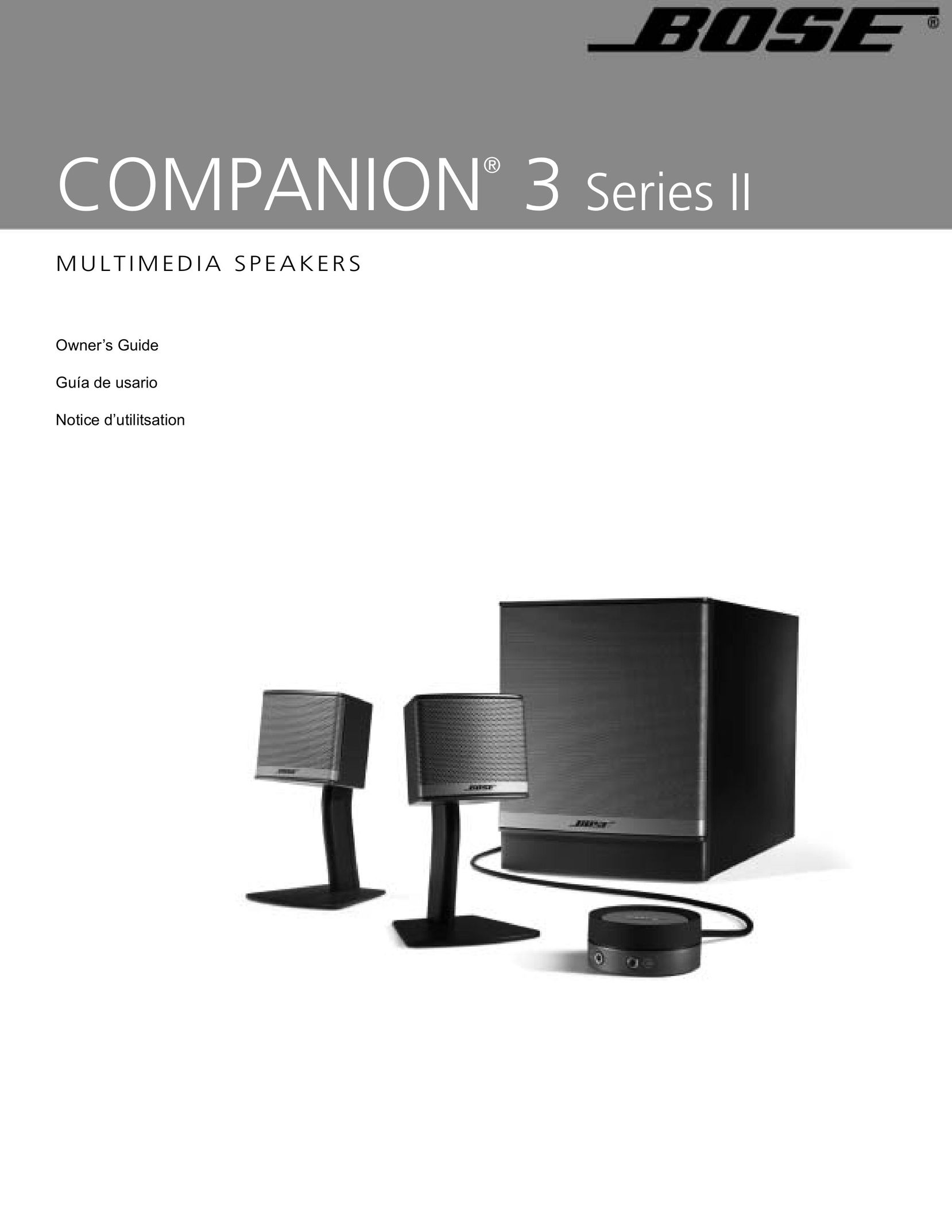 Bose 3 Series II Speaker User Manual