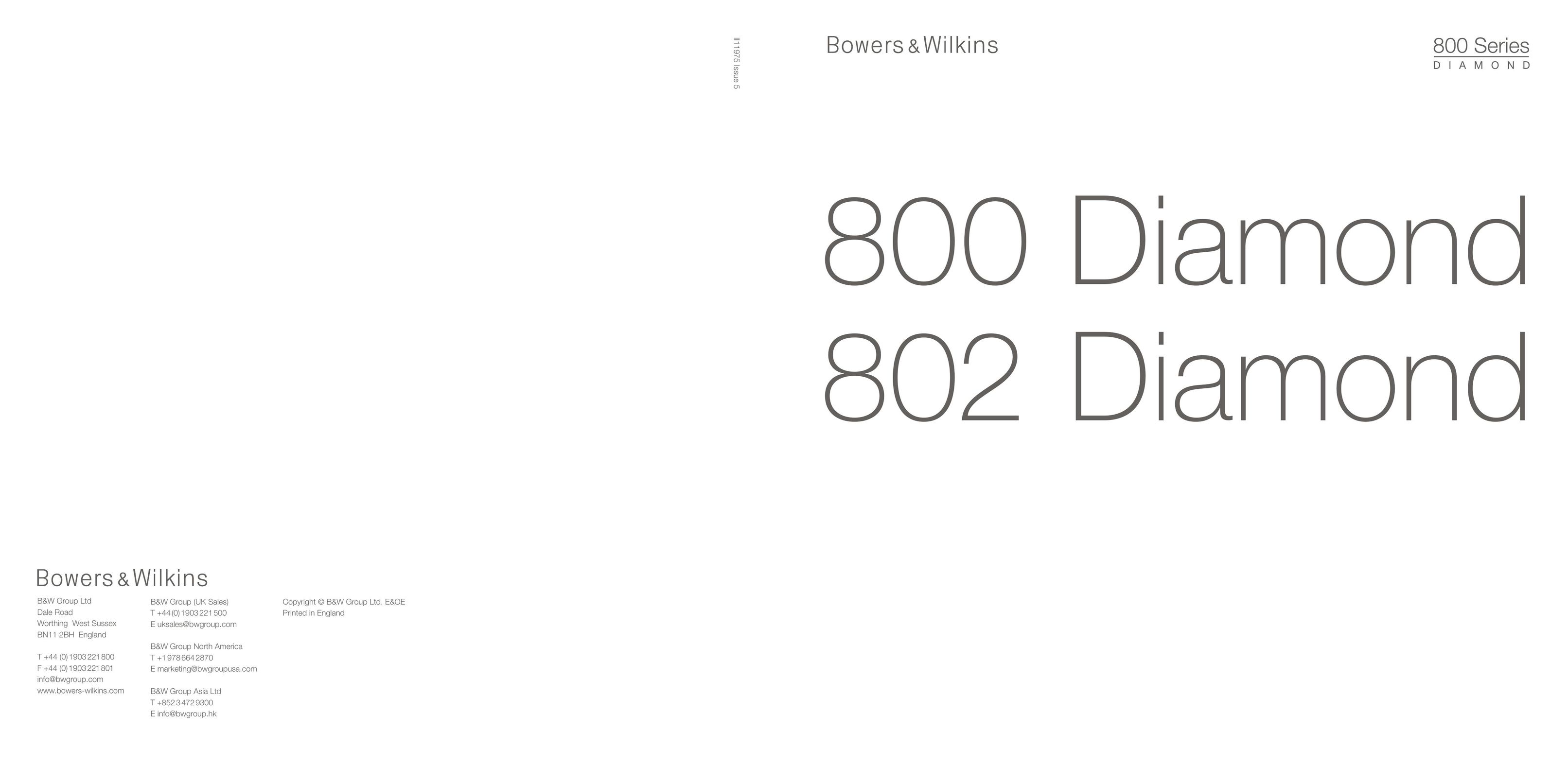 Bowers & Wilkins 802 Speaker User Manual