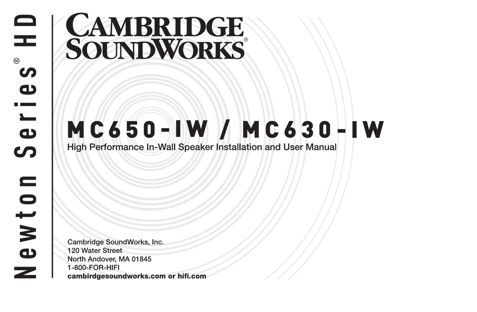 Cambridge SoundWorks MC630-IW Speaker User Manual