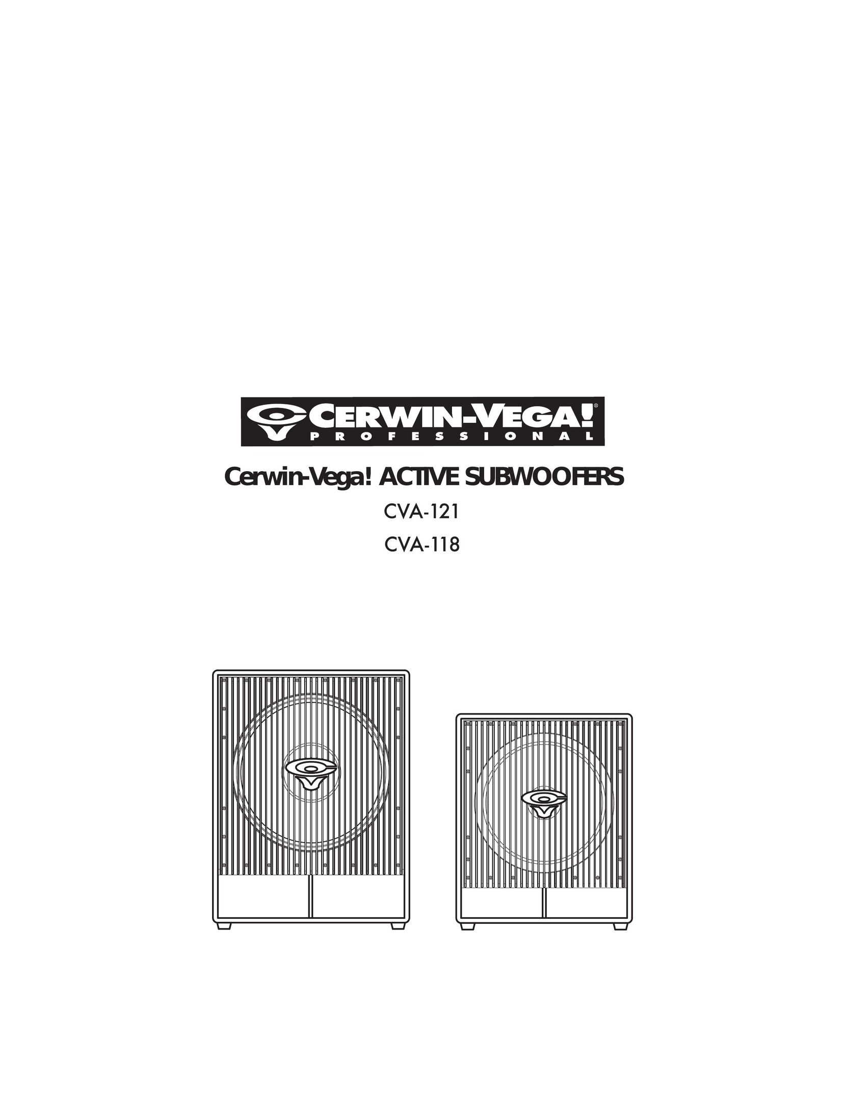 Cerwin-Vega CVA-118 Speaker User Manual