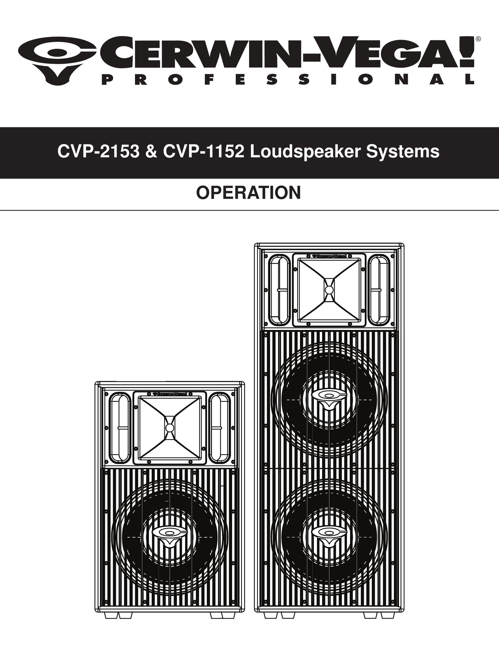 Cerwin-Vega CVP-1152 Speaker User Manual
