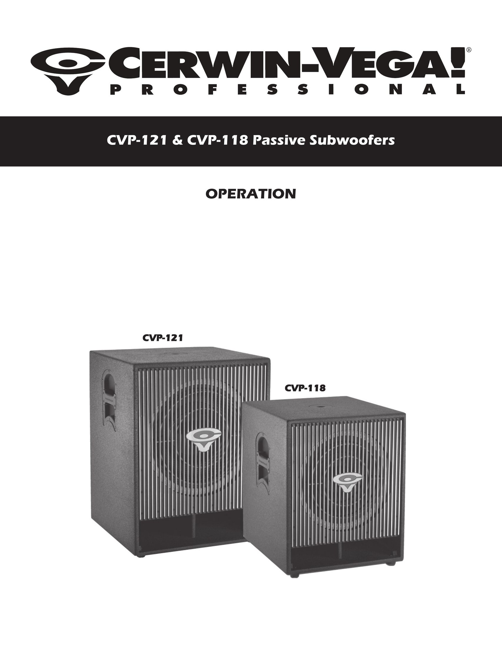 Cerwin-Vega CVP-121 Speaker User Manual
