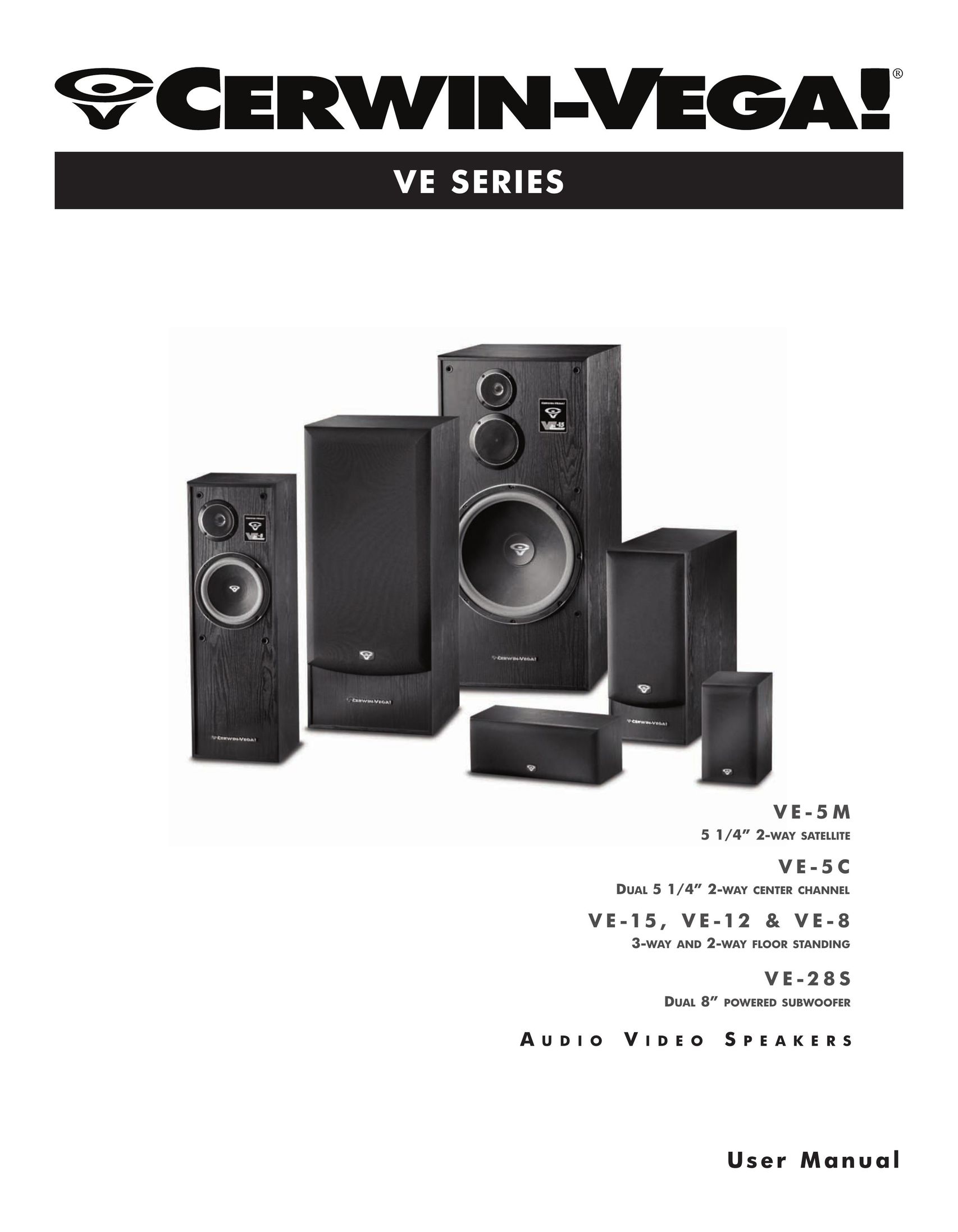 Cerwin-Vega VE-8 Speaker User Manual