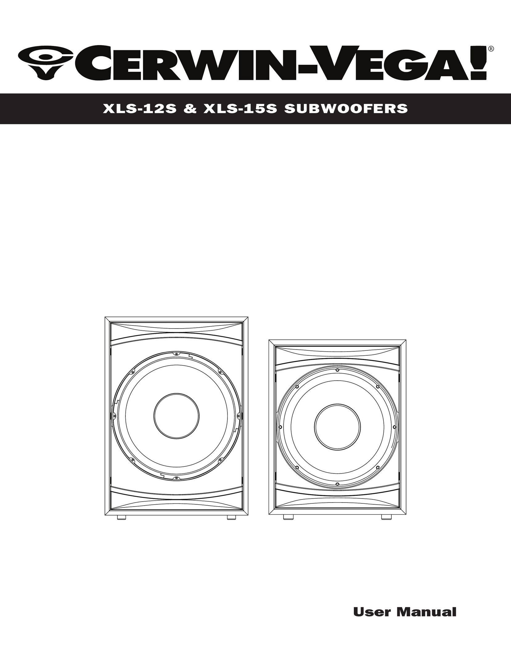 Cerwin-Vega XLS-12S Speaker User Manual