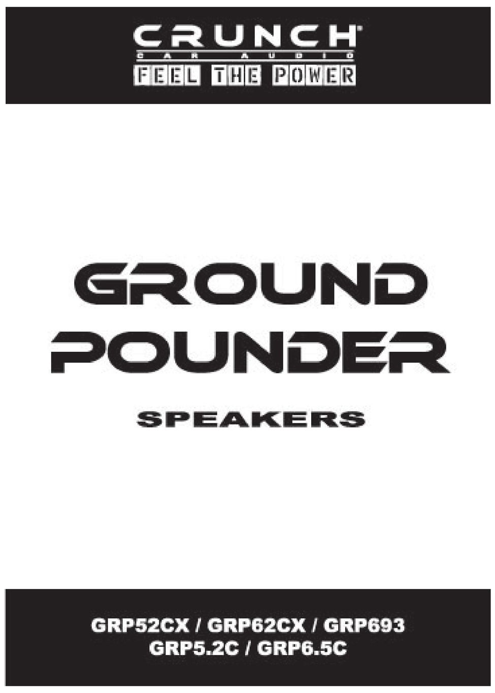 Crunch GRP693 Speaker User Manual