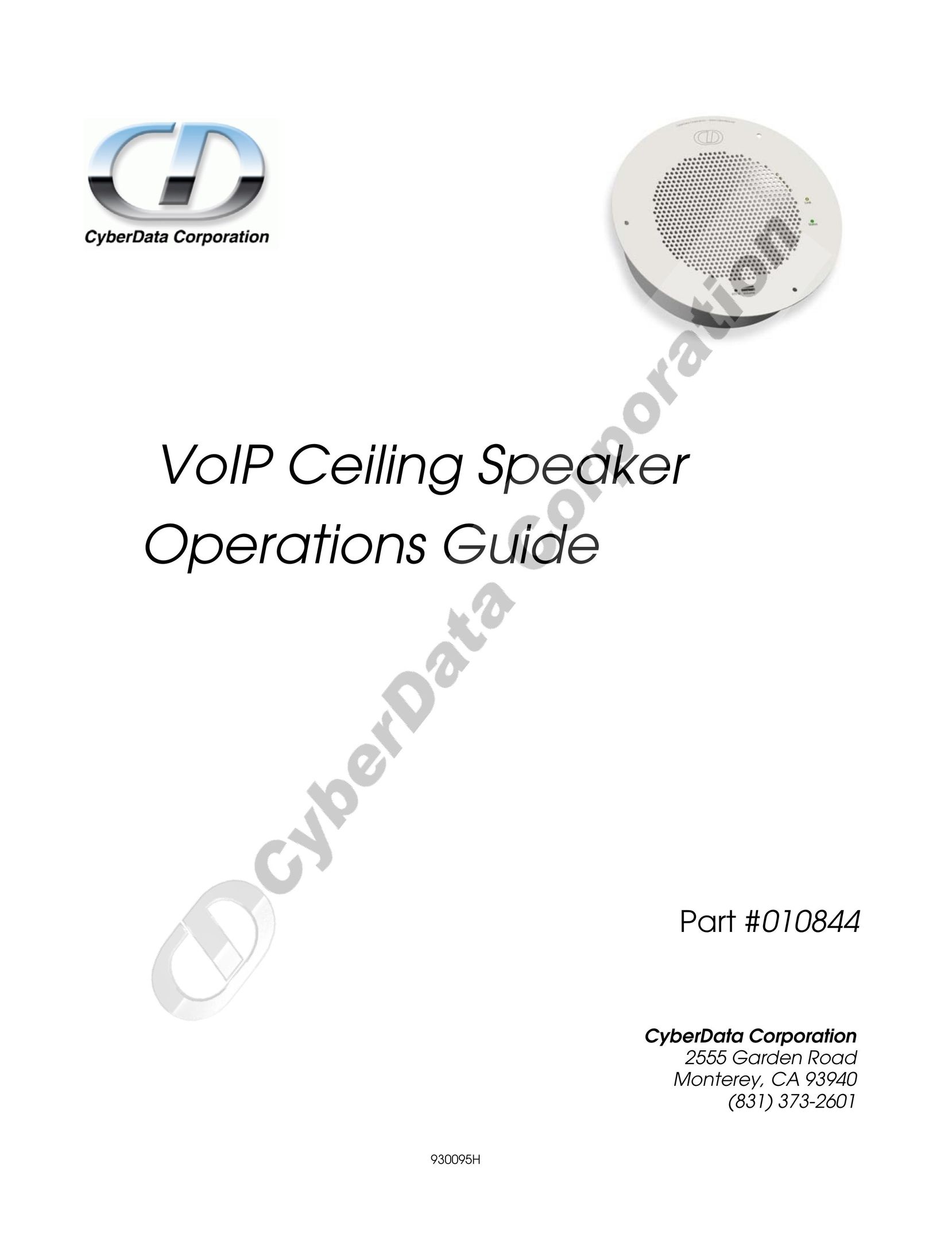 CyberData VoIP Ceiling Speaker Speaker User Manual