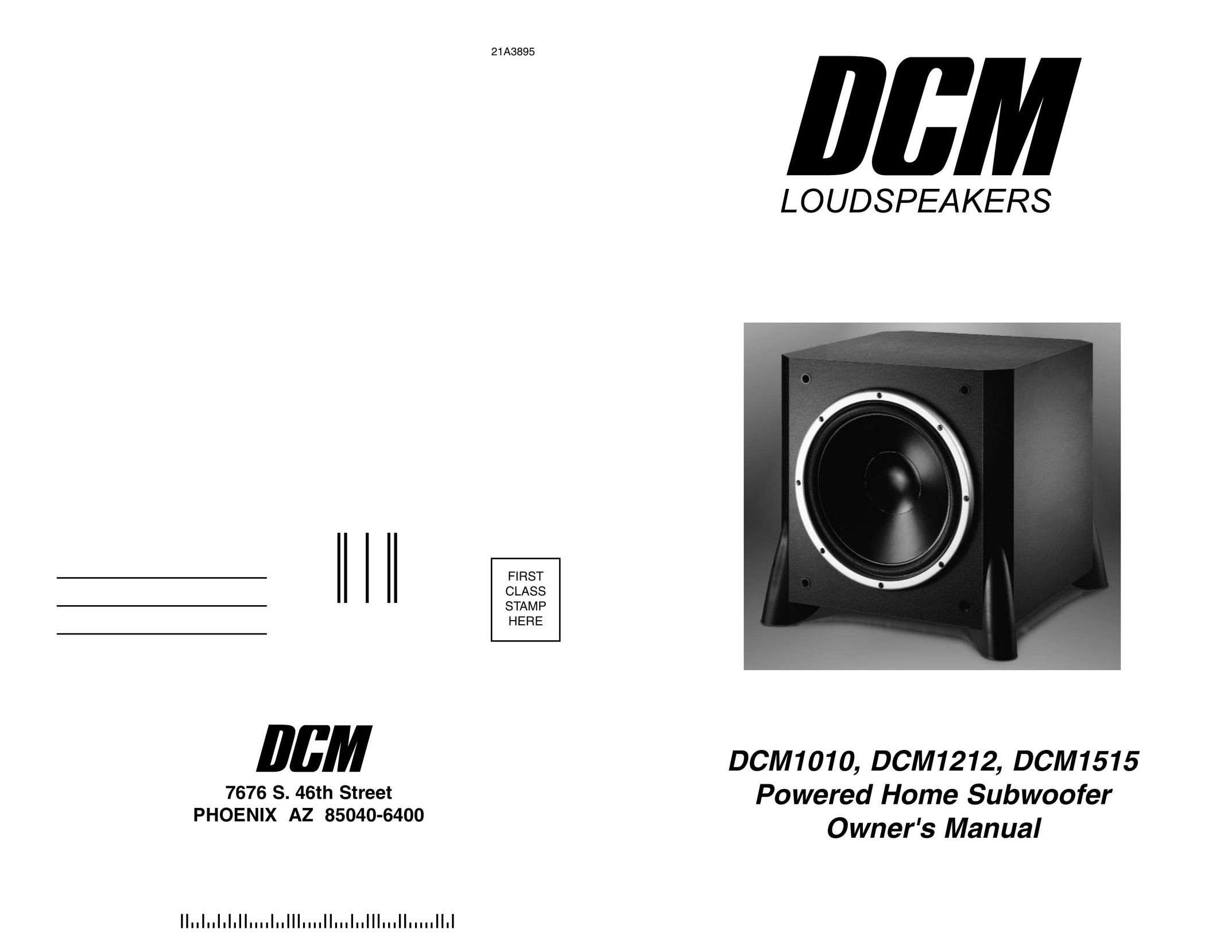 DCM Speakers DCM1010 Speaker User Manual