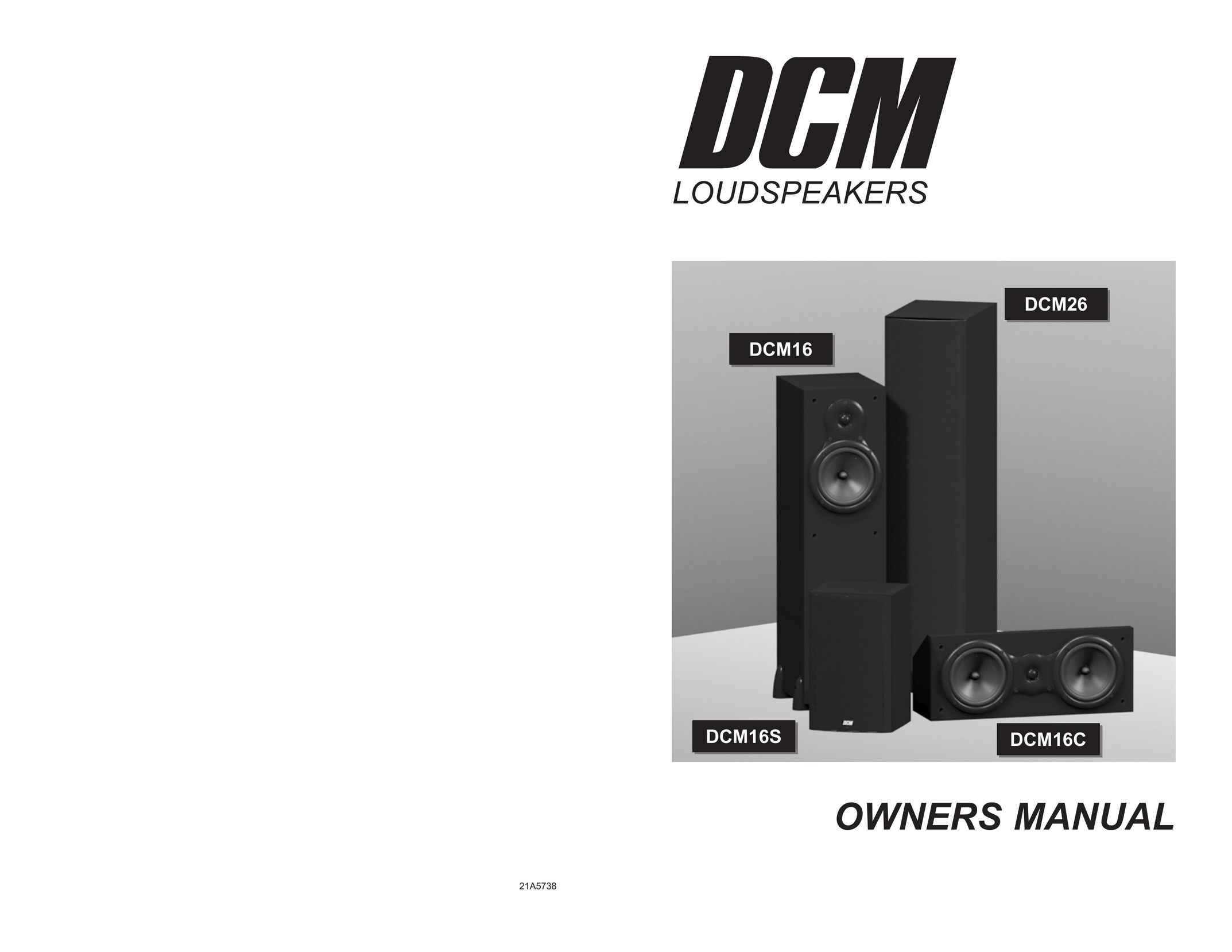 DCM Speakers DCM16 Speaker User Manual