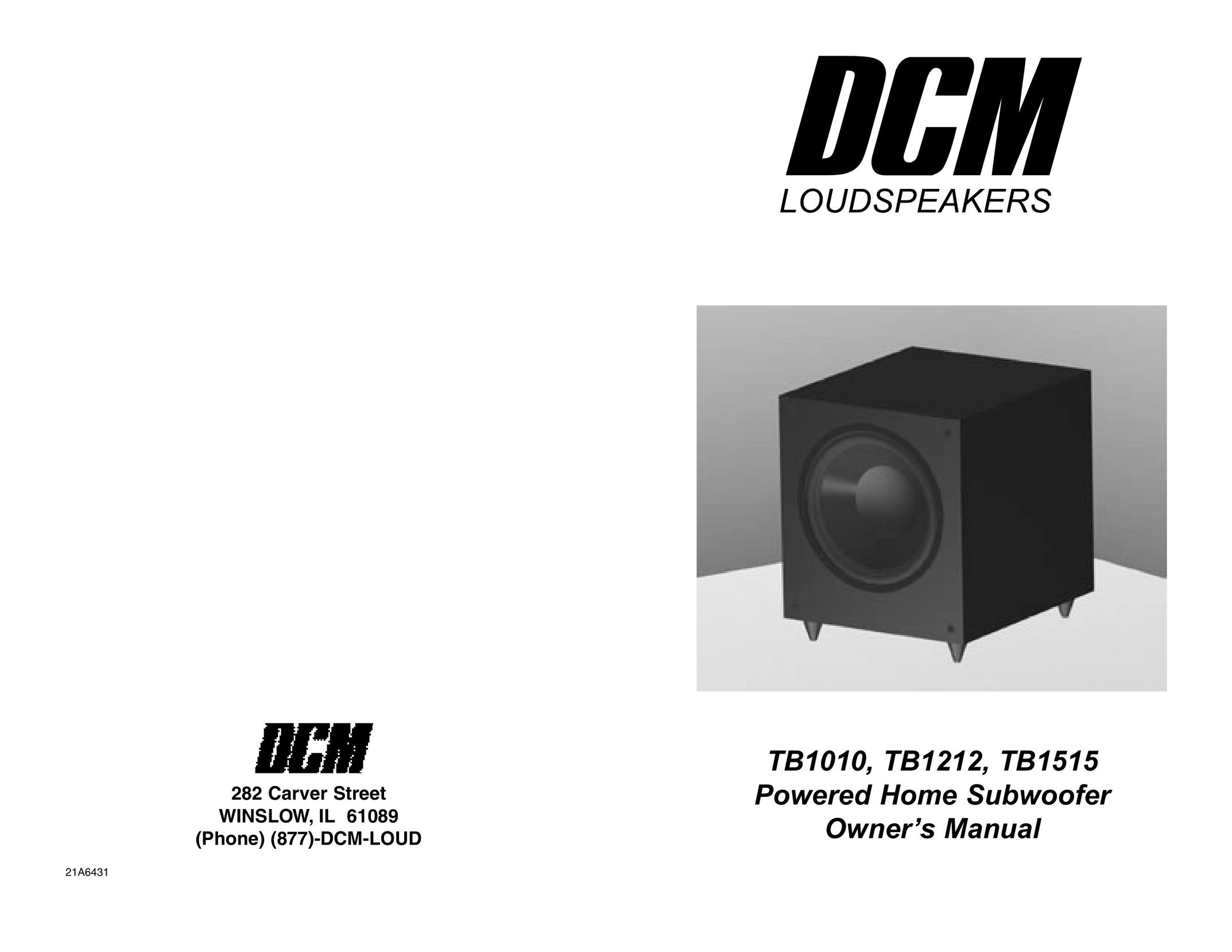 DCM Speakers TB1010 Speaker User Manual