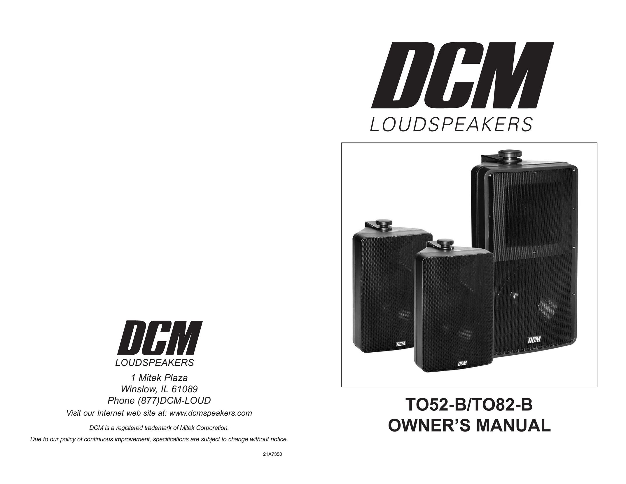 DCM Speakers TO52-B Speaker User Manual