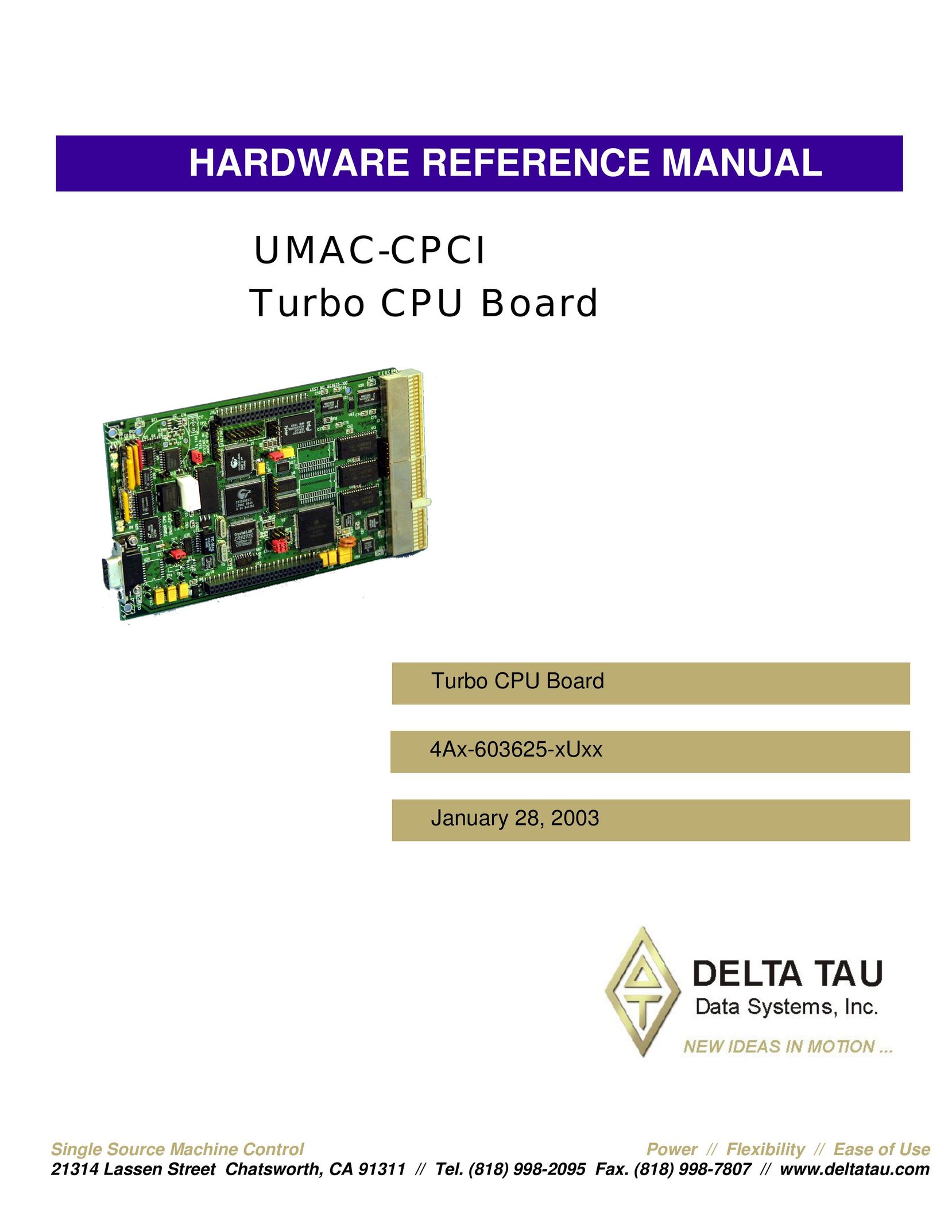 Delta Tau 4AX-603625-XUXX Speaker User Manual