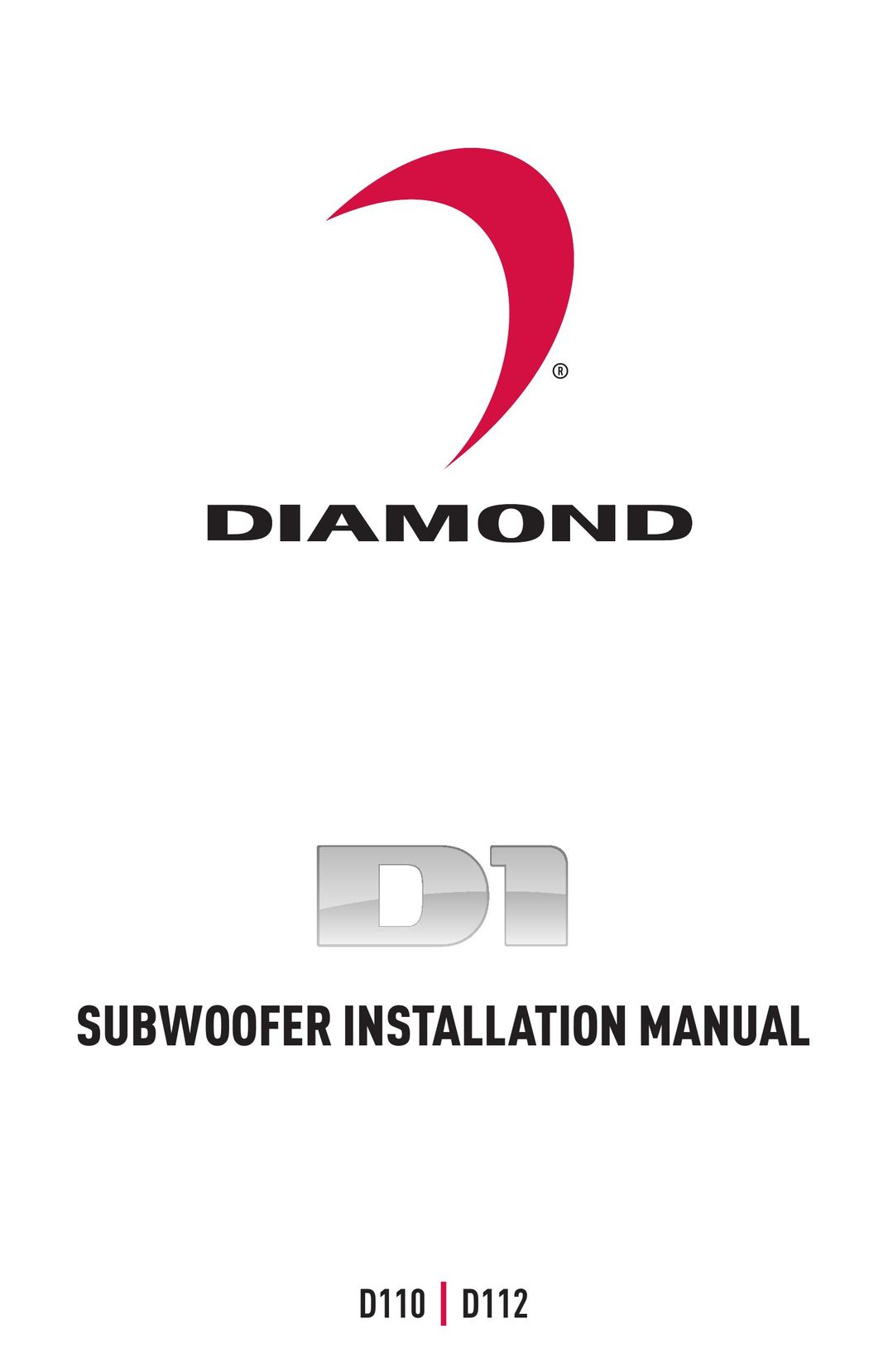 Diamond D110 Speaker User Manual