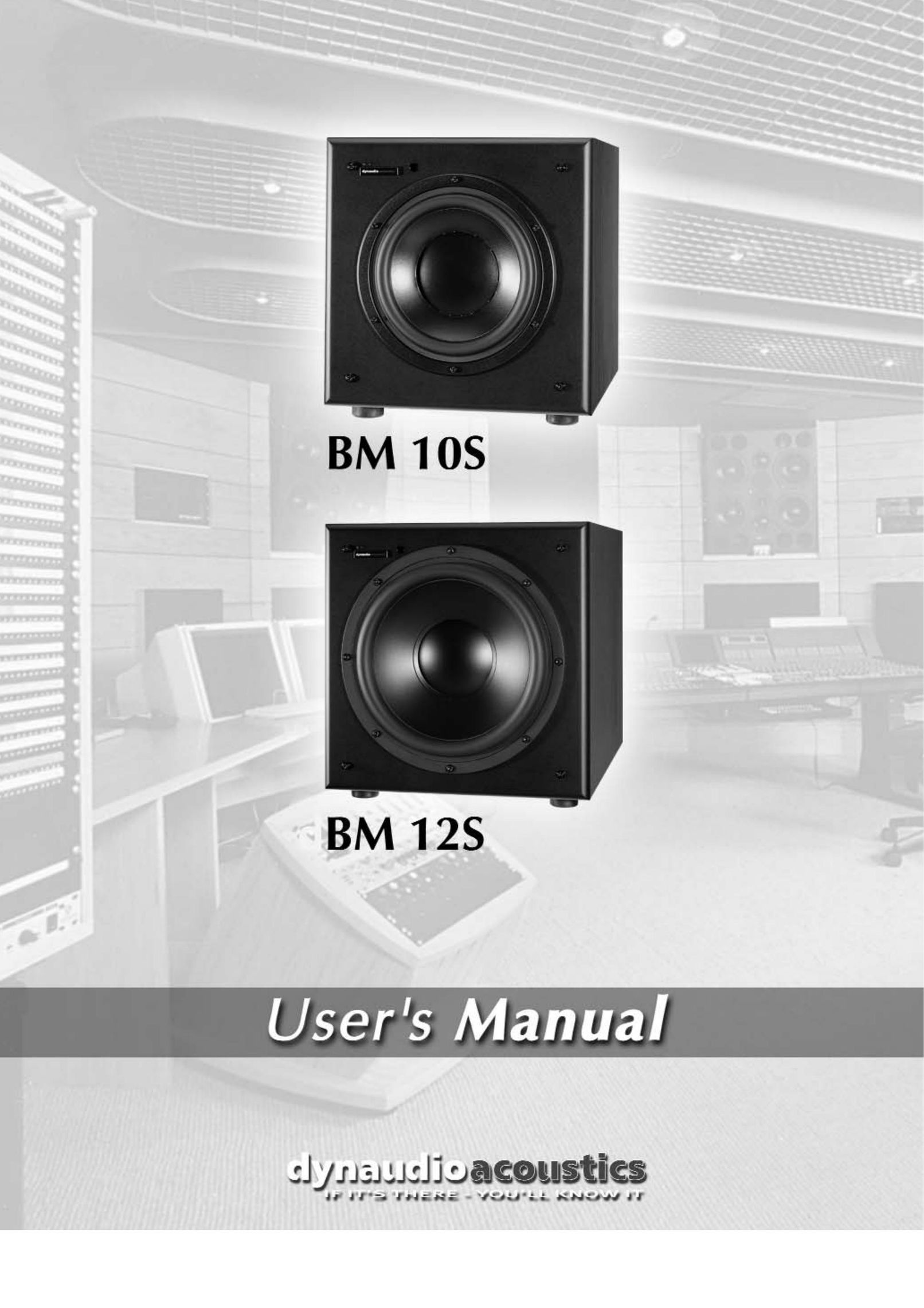 Dynaudio BM 10S Speaker User Manual