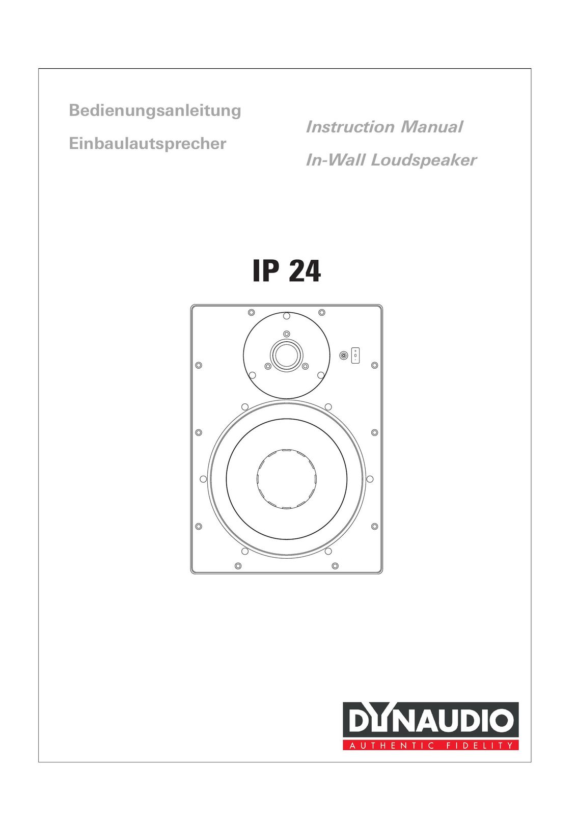 Dynaudio IP 24 Speaker User Manual