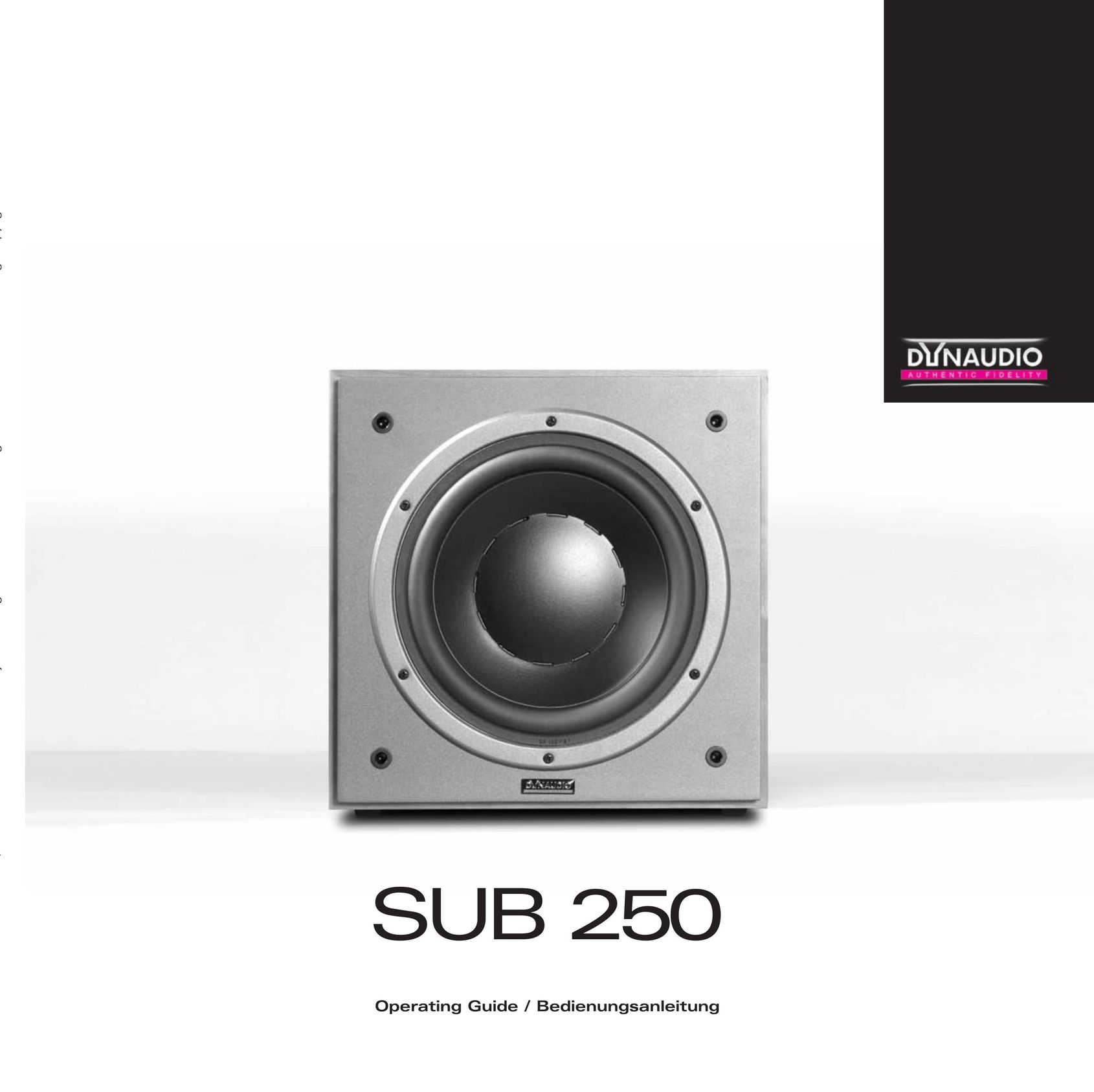 Dynaudio SUB 250 Speaker User Manual