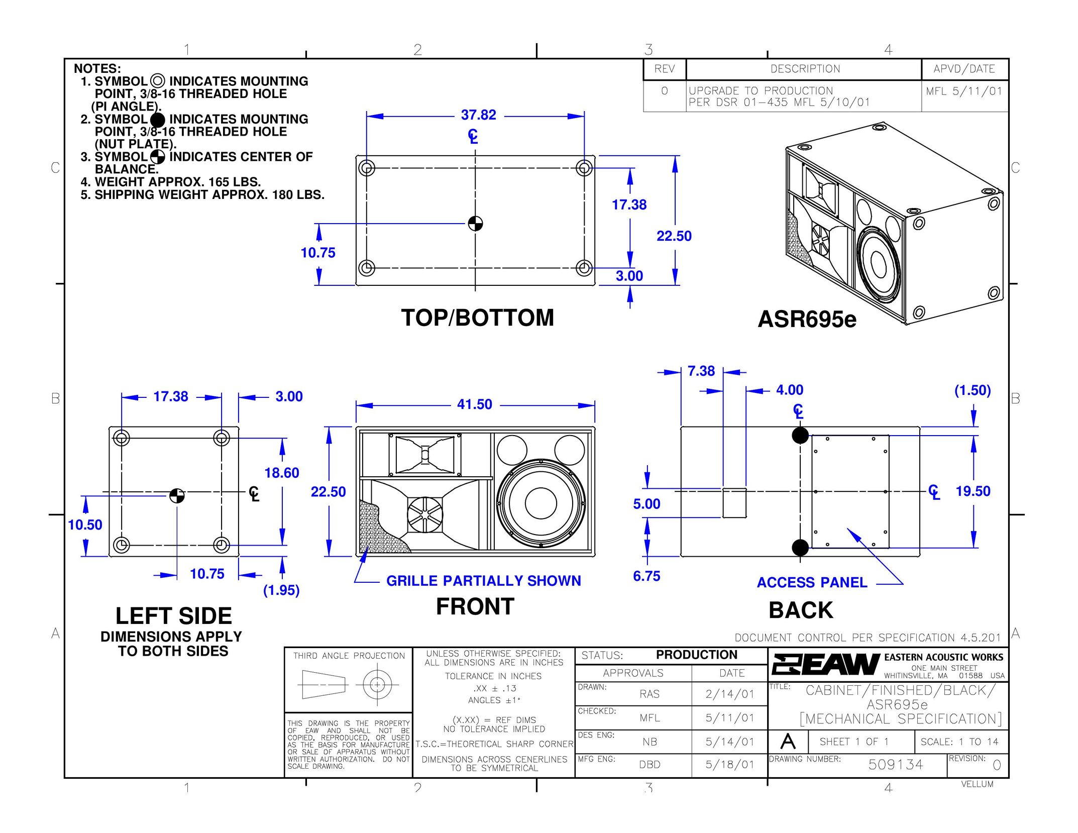 EAW ASR695e Speaker User Manual